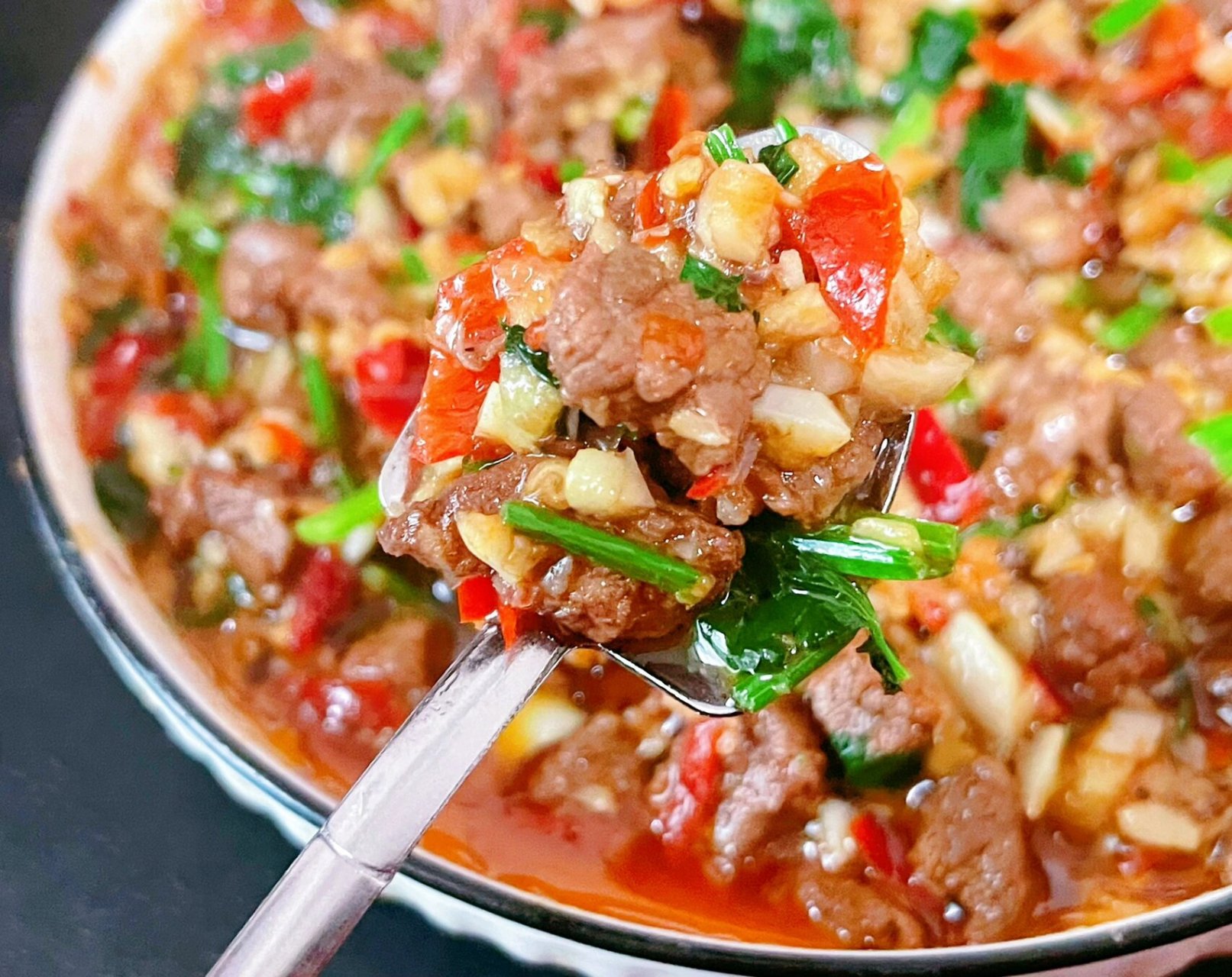 第四十道菜,碎炒牛肉 鲜辣开胃,让人忍不住多吃两碗大米饭的碎炒牛肉