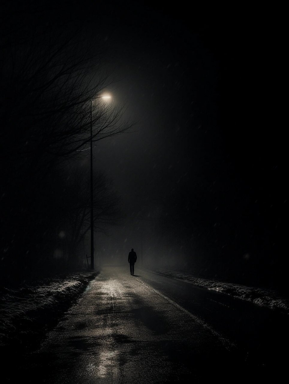 一个男人孤独的背影图片 男人孤独的背影  在寂静的街头,一张男人孤独