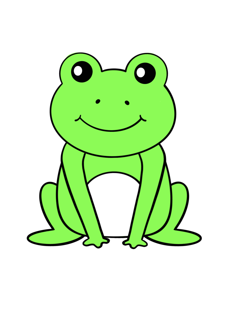 小青蛙简笔画 彩色图片