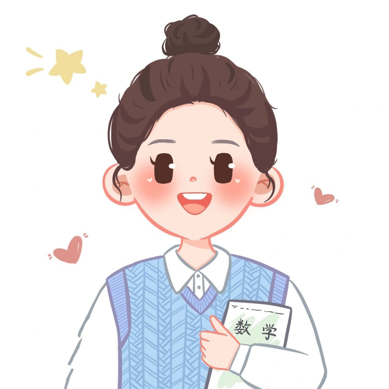 数学老师手绘头像 快来认领自己的头像鸭～～超可爱的学科老师头像