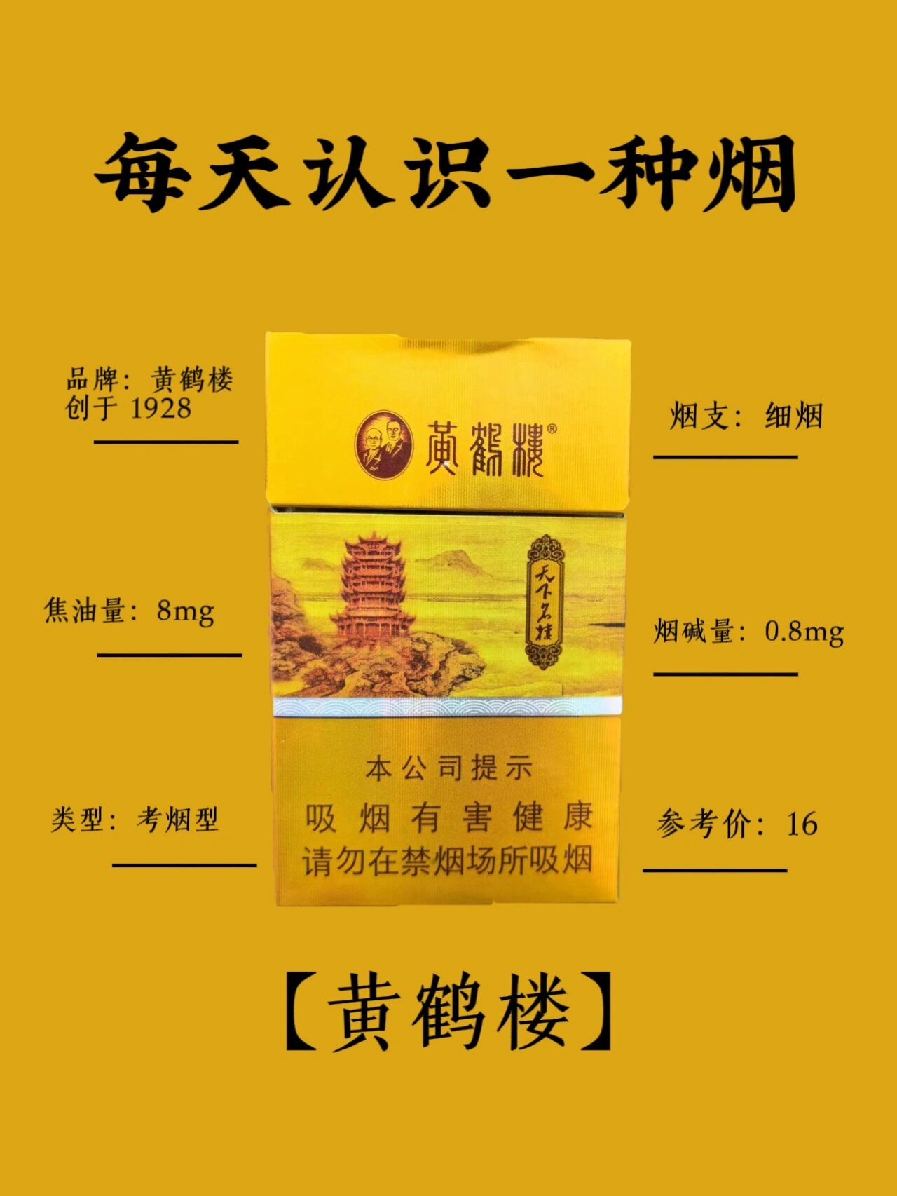 每天认识一种烟——黄鹤楼天下名楼