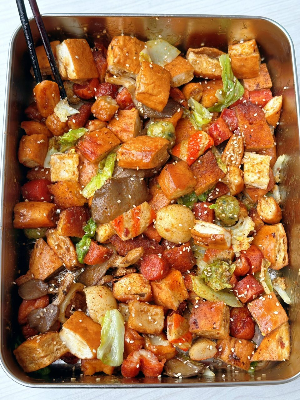 我妈做的炸串拌饼,也太绝了吧?