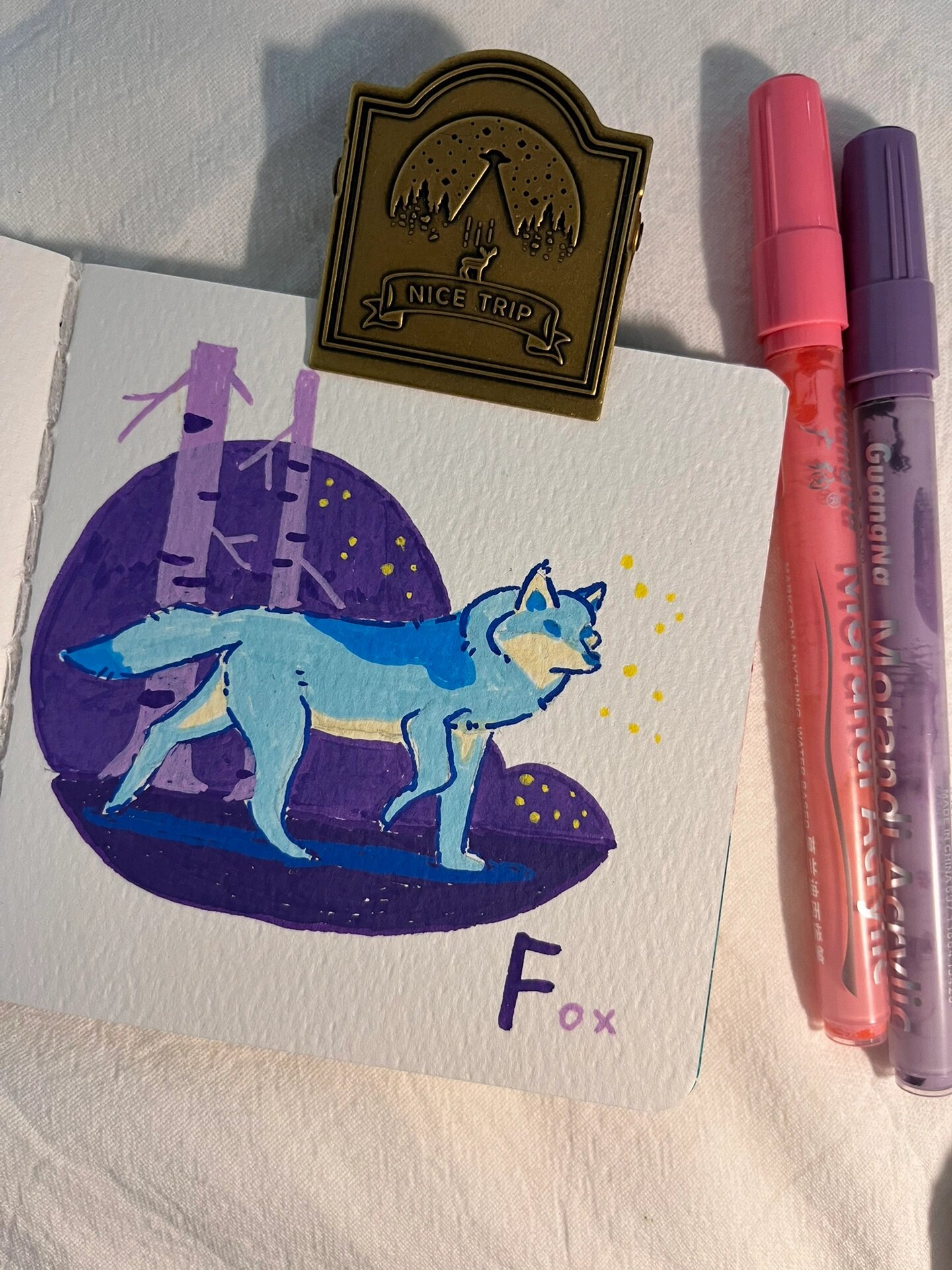 丙烯马克笔|小狐狸(附步骤图)