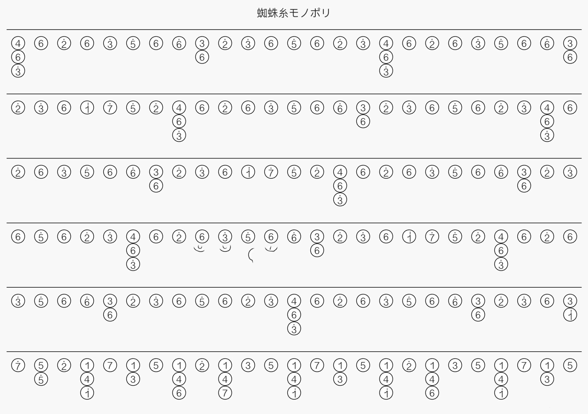 蜘蛛糸モノポリー简谱图片