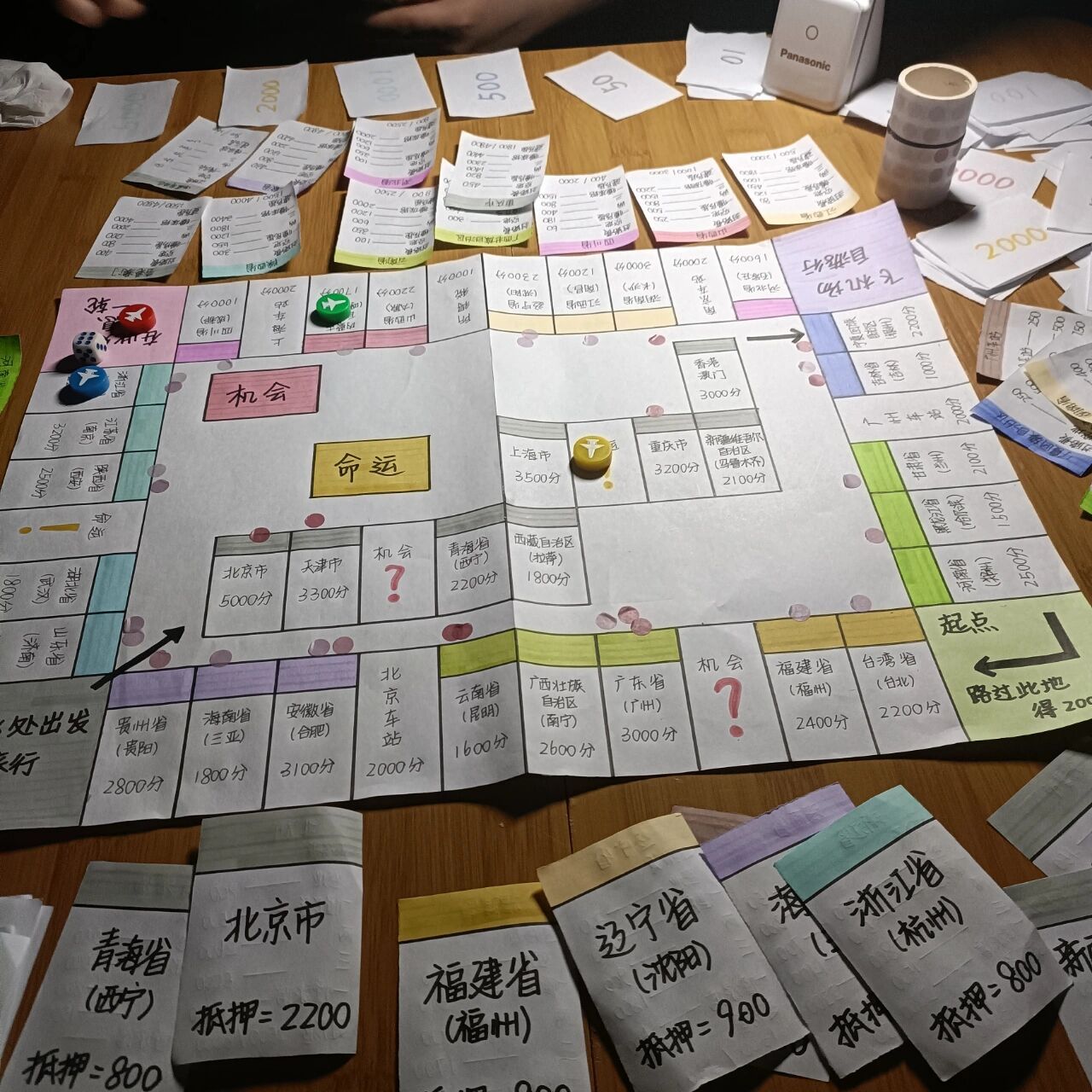 0503 深夜游戏局-自制大富翁 封校期间把我的手绘才能都逼出来了 实在