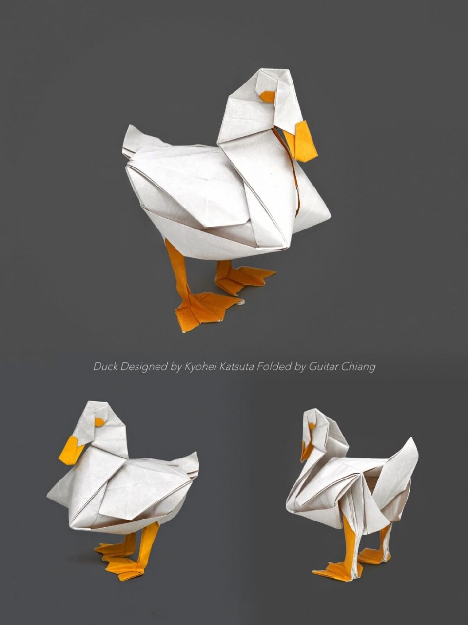 我用一张不剪不裁的纸折了一只柯尔鸭～06 今日份折纸0842-柯尔鸭