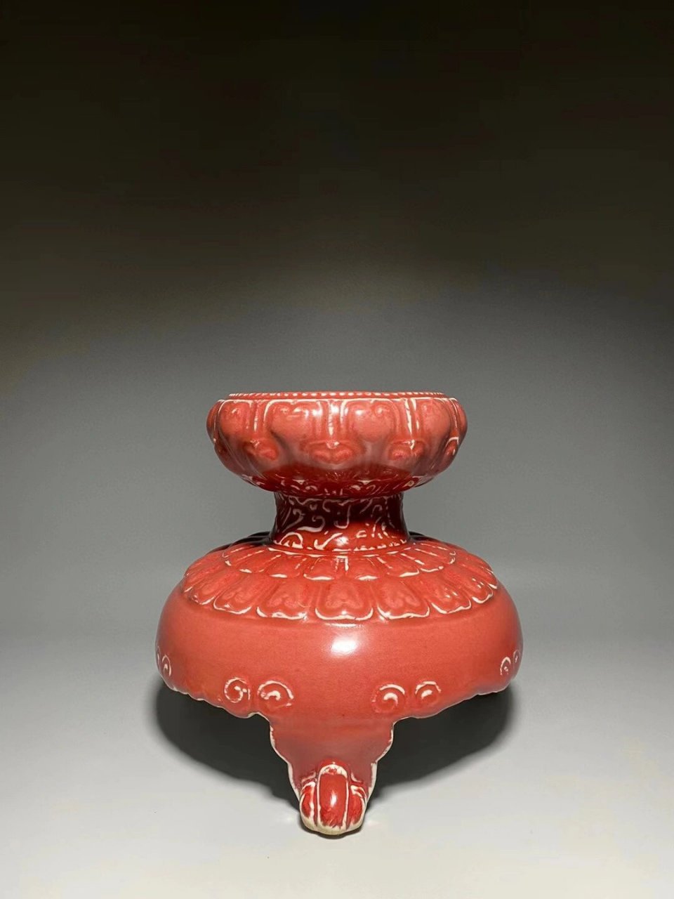 明 宣德宝石红釉宫廷祭祀礼器炉洗