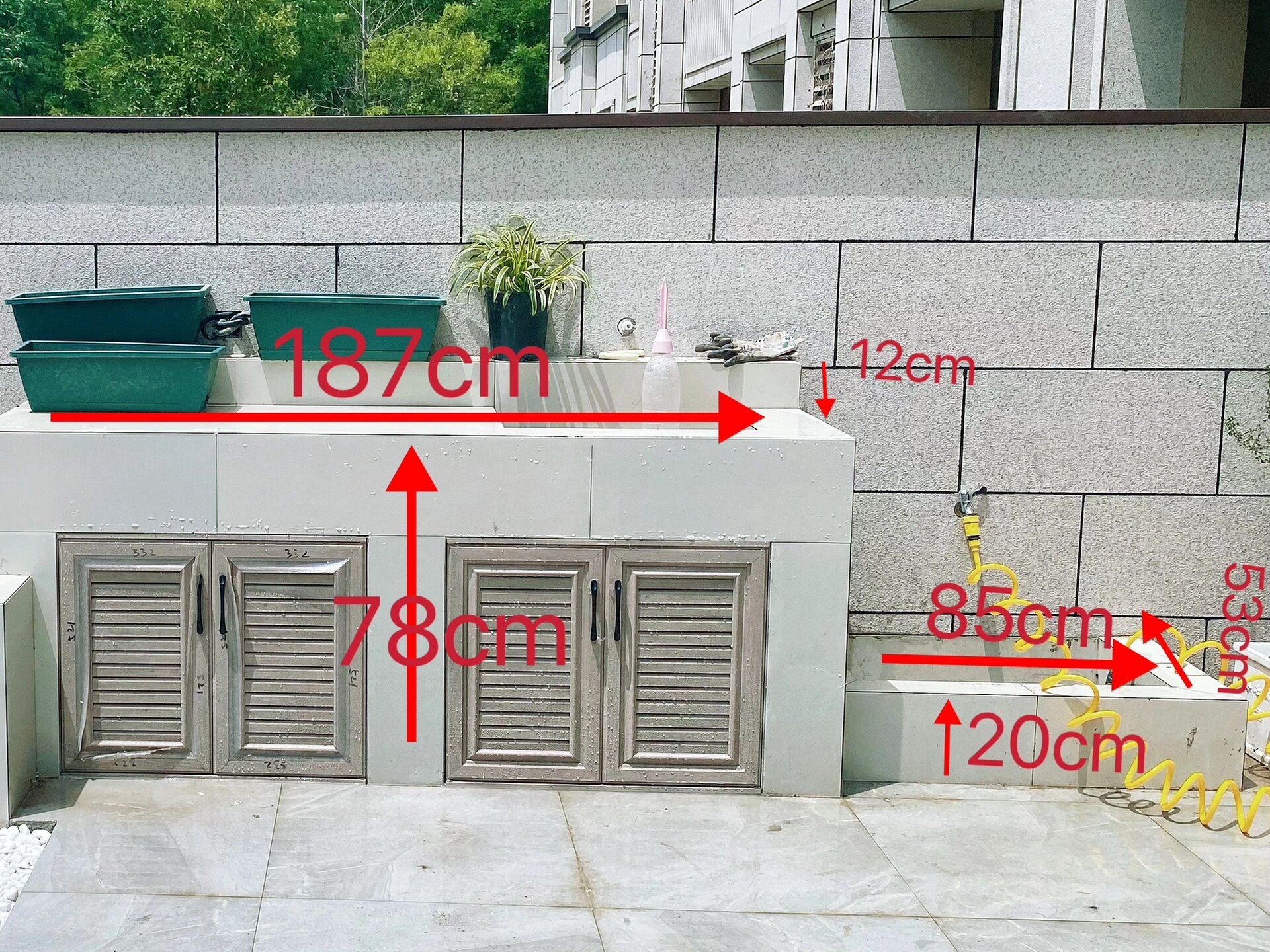 薯宝们,你们要的花池尺寸图来啦