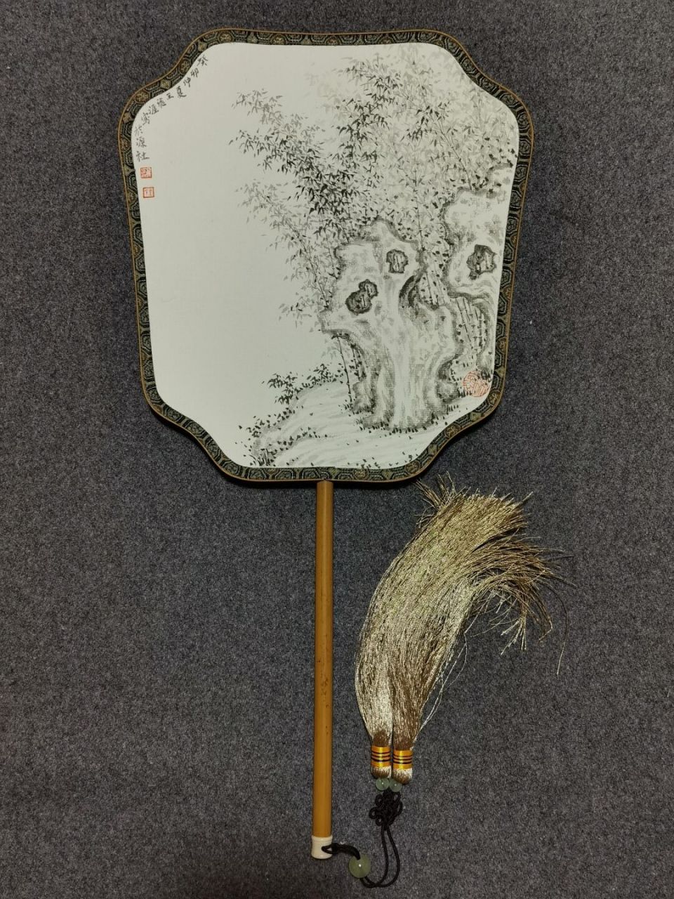 王飞涯国画山水宫扇作品 #山水画# #水墨画# #国画山水# #国画# #中国