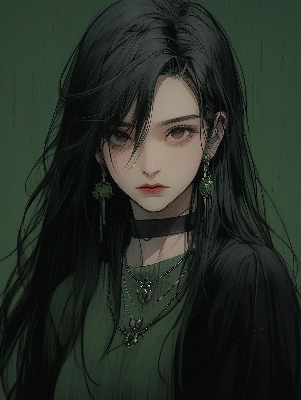 冷色系插画壁纸头像·高冷氛围感美女 我有四个愿望: 不劳而获,不学有