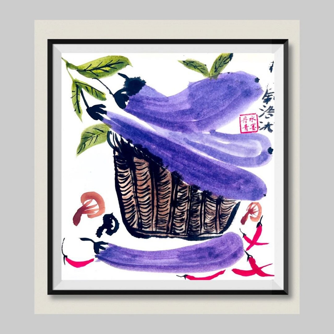 儿童国画  写意画 ——茄子 课堂教学目的: 1.