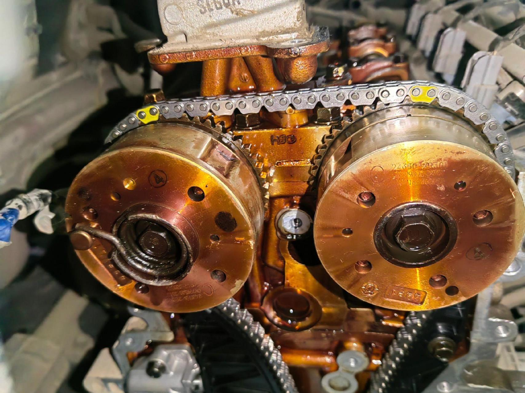 现代起亚g4fg发动机正时图解分享,整理的不好,无文字讲解,只看图,您看