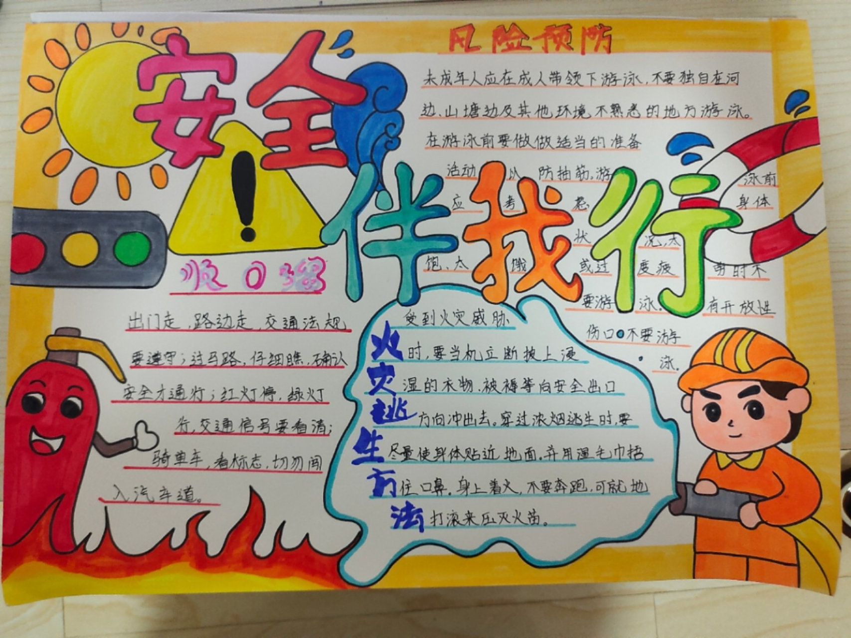 安全伴我行a3主题手抄报[赞同] 安全伴我行a3主题手抄报