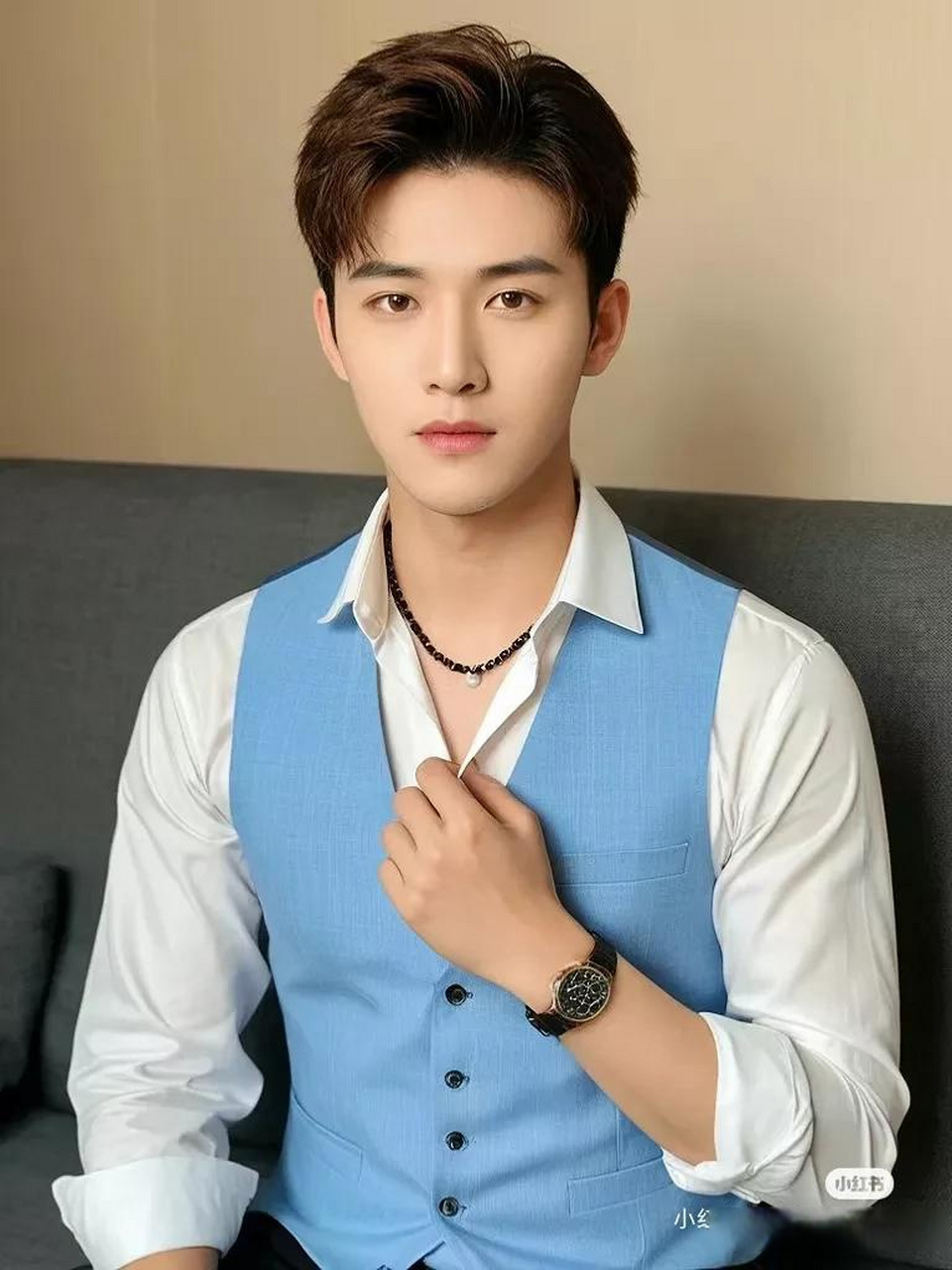 少年英俊,气质非凡.