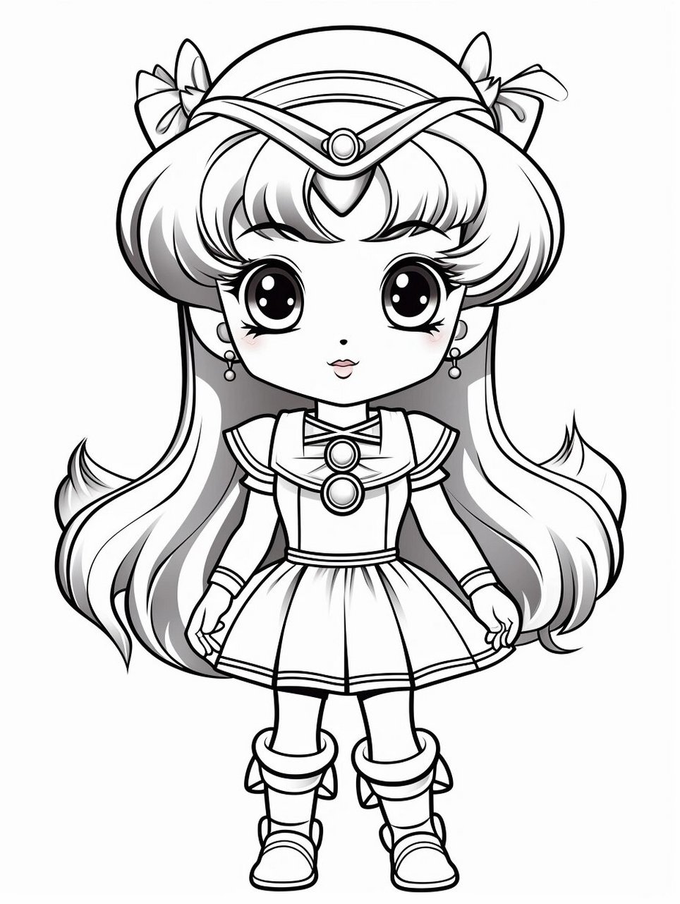 儿童涂色线稿|公主系列(2)|可打印 每个女孩心中都住着一个公主 78