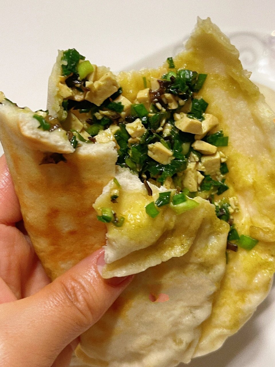 发面韭菜盒子09皮薄柔软好消化 越吃越香97 在家就能实现韭菜盒子