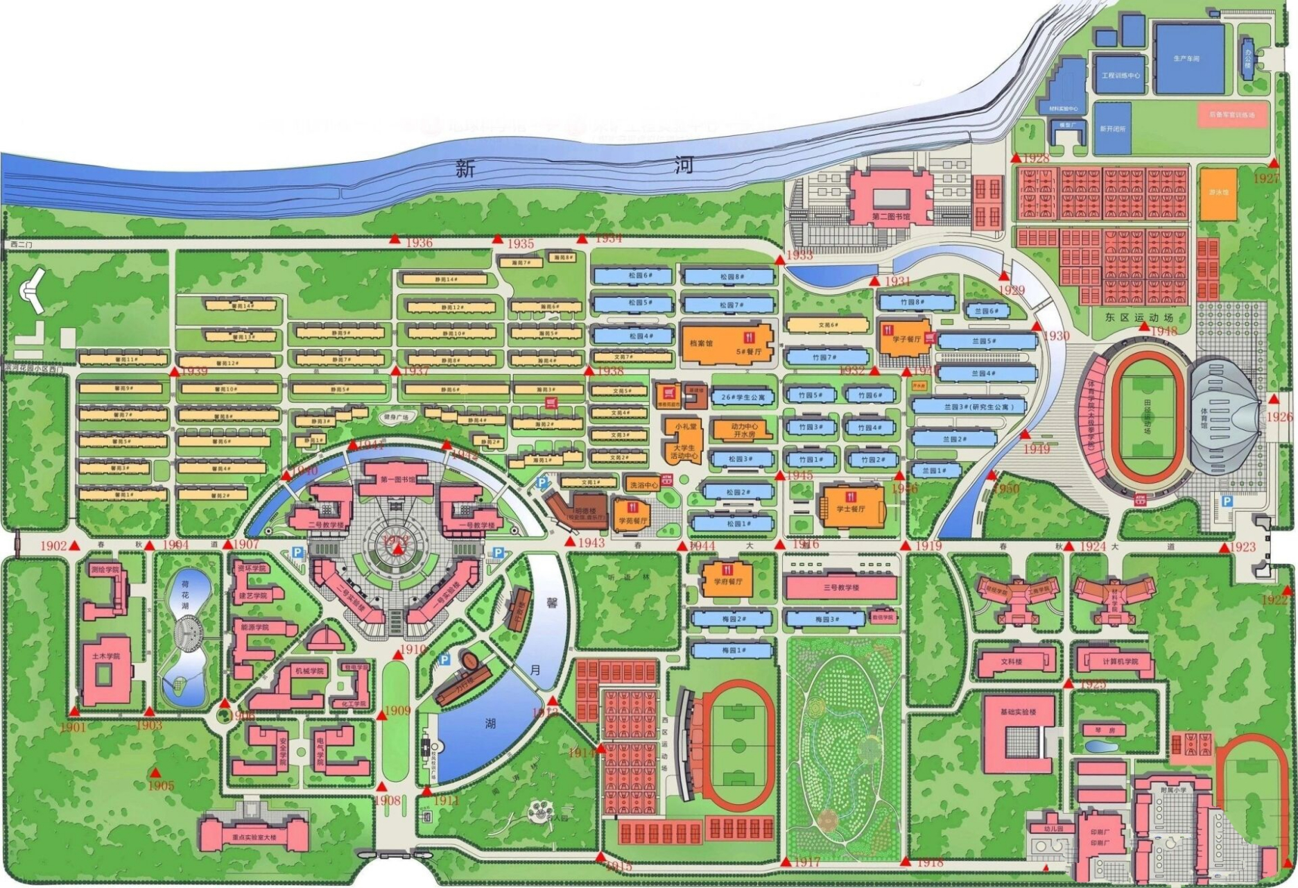 河南理工大学平面图图片