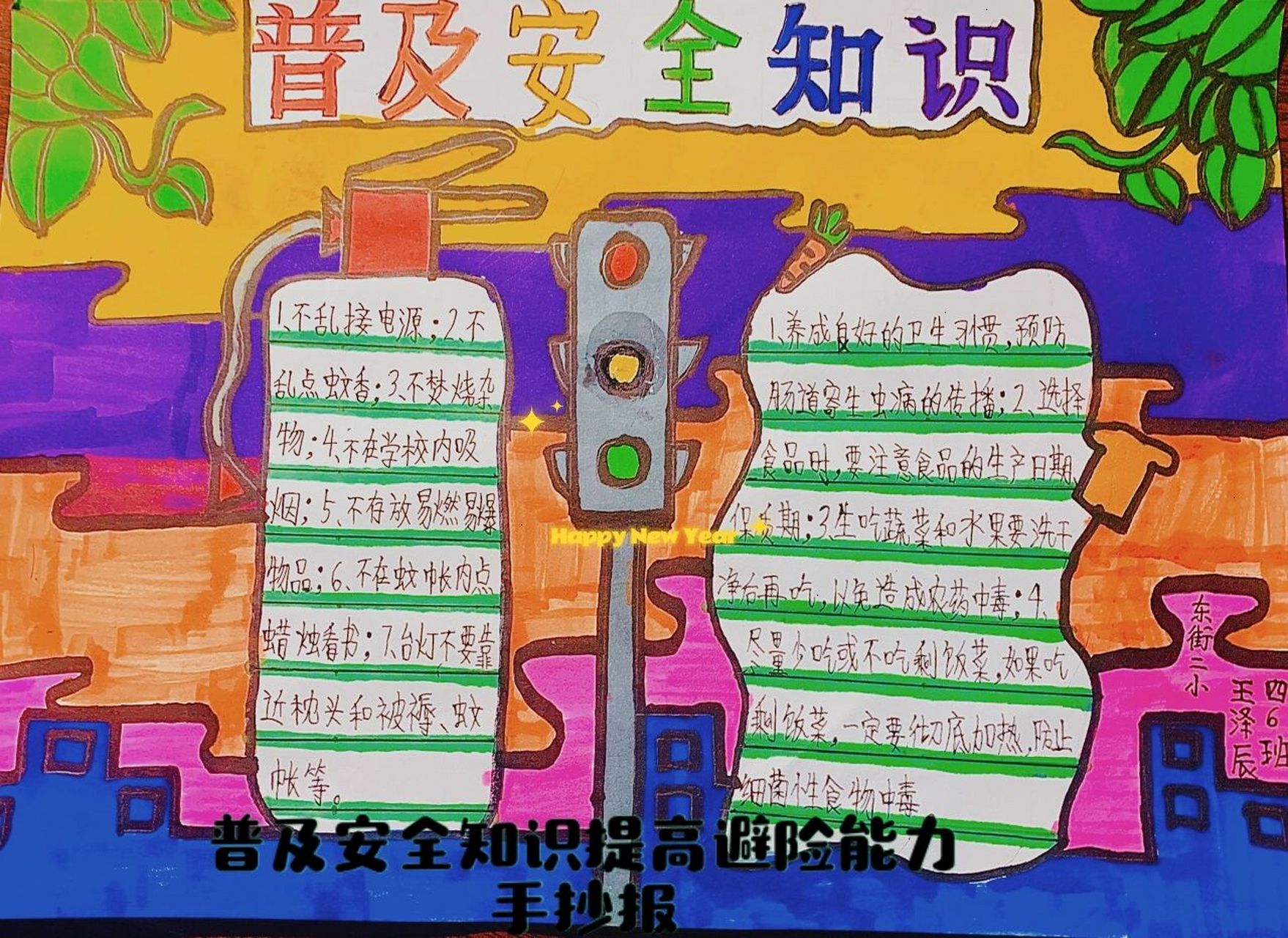 7815普及安全知识提高避险能力手抄报7815