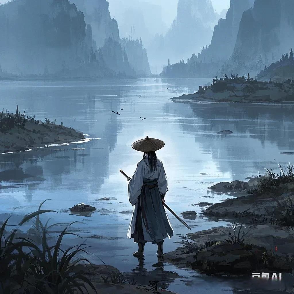 寒江孤影,江湖故人寒江孤影叶行舟 超然意境 国风