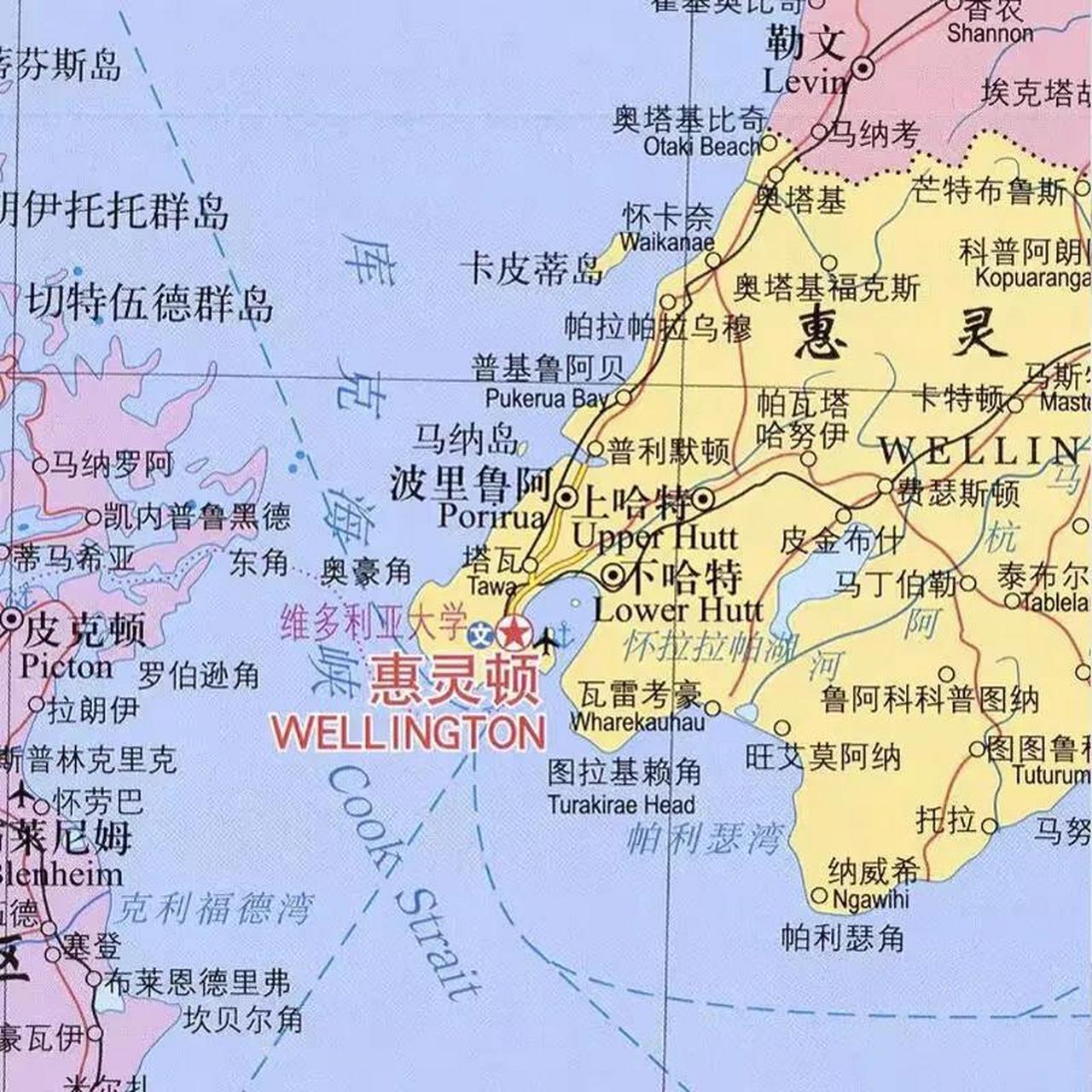 新西兰主要有三大城市:惠灵顿,奥克兰,克赖斯特彻奇,都是滨海港口城市