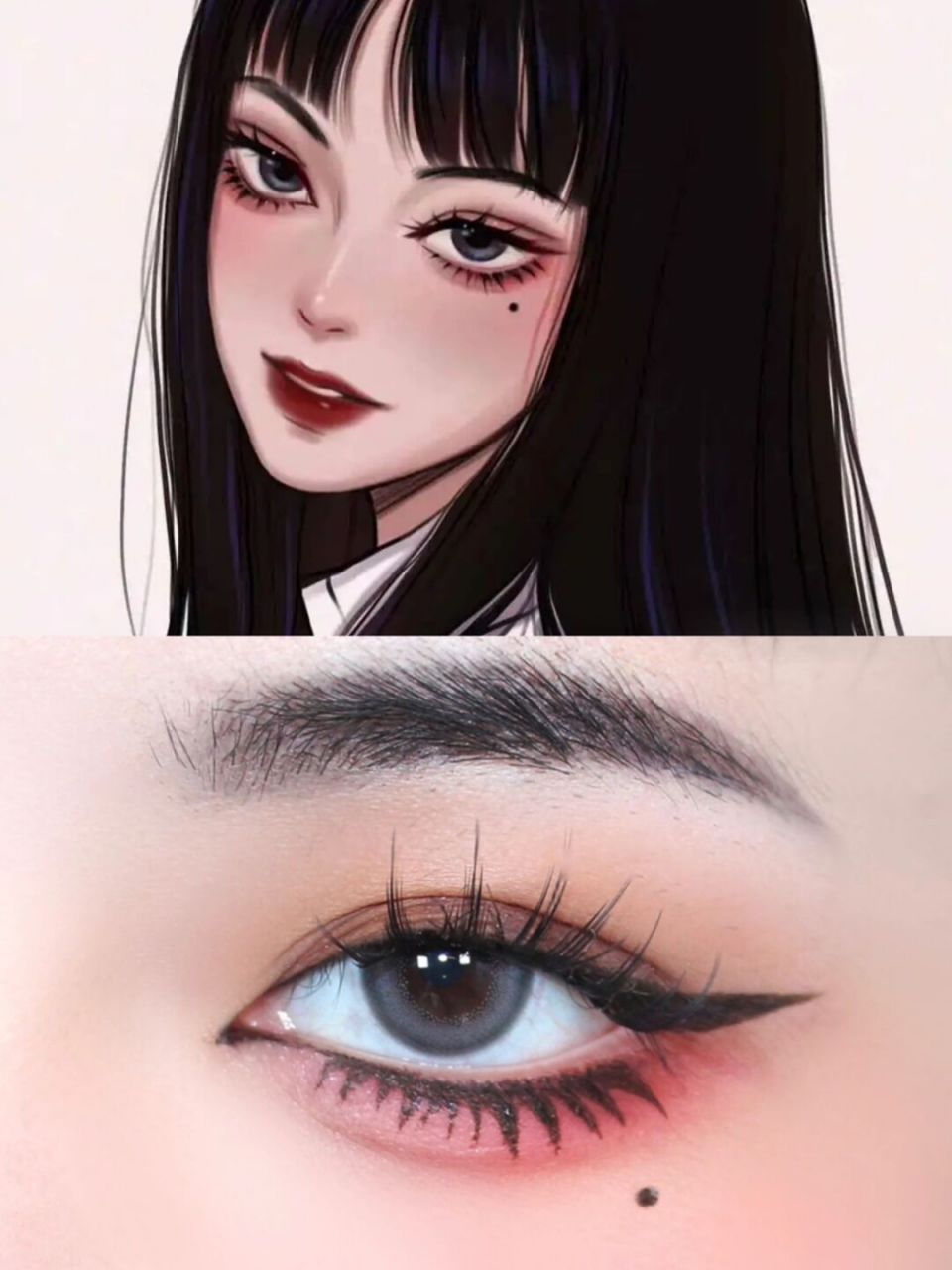 富江仿妆 | 钓系鼻祖 甜丧厌世感少女漫画眼 富江这个病娇妆容真的好