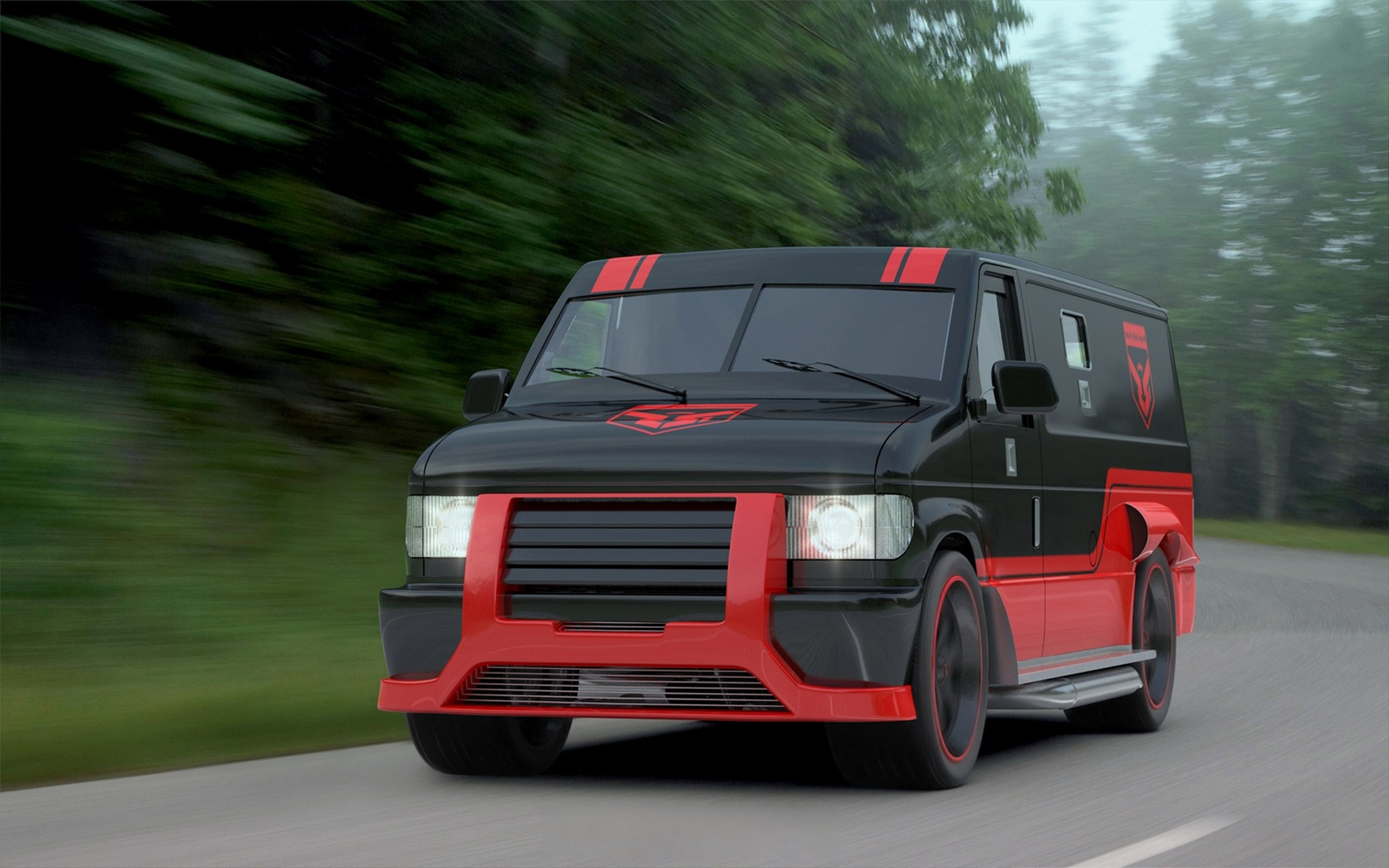 3d改车流作品之福特econoline(不是我画的,作者不详,俄文网站看不懂)