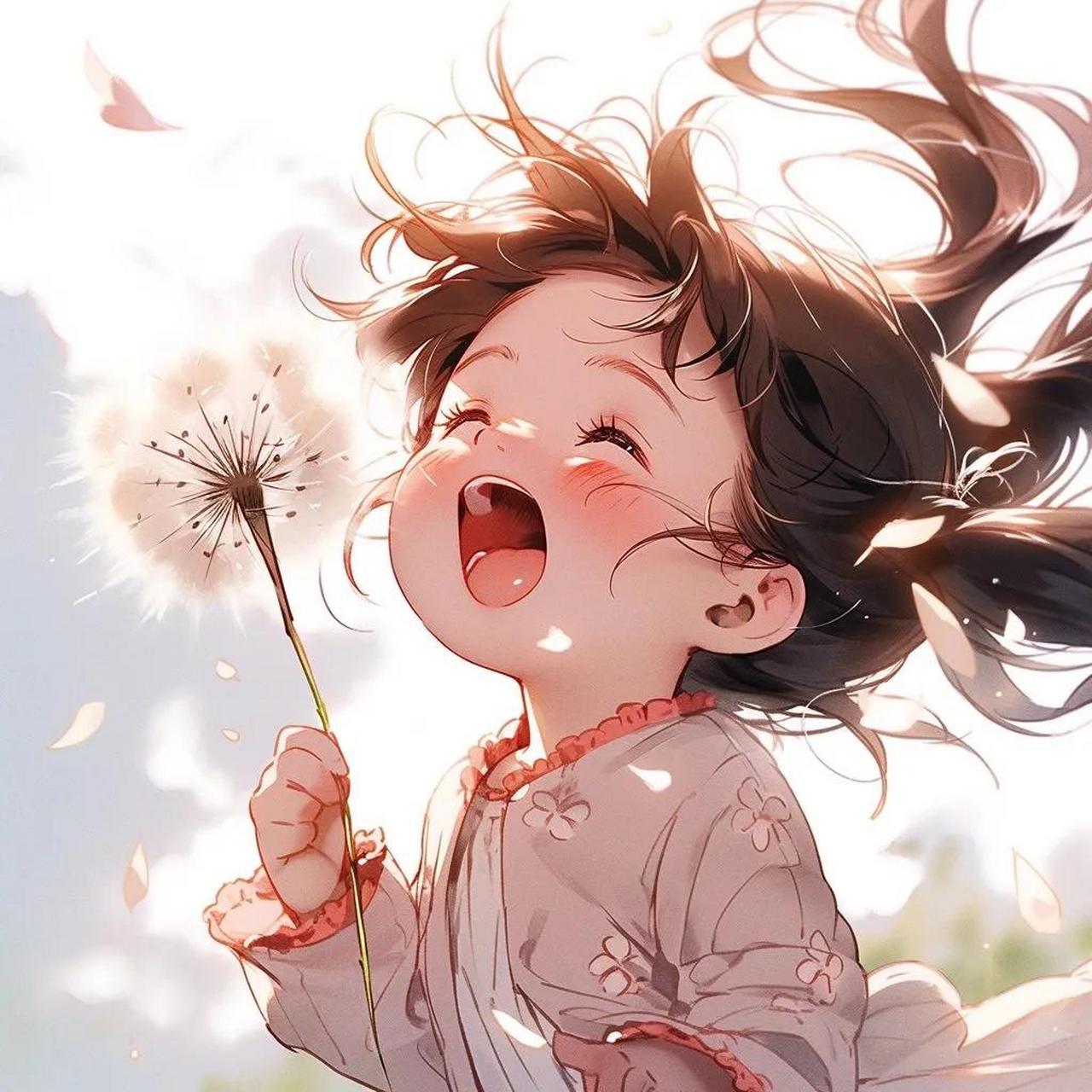 蒲公英女孩头像头像 可爱 治愈  蒲公英,无牵无挂,无欲无求,风起而行