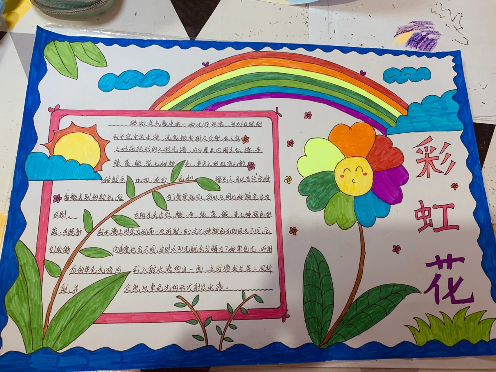 有关彩虹手抄报