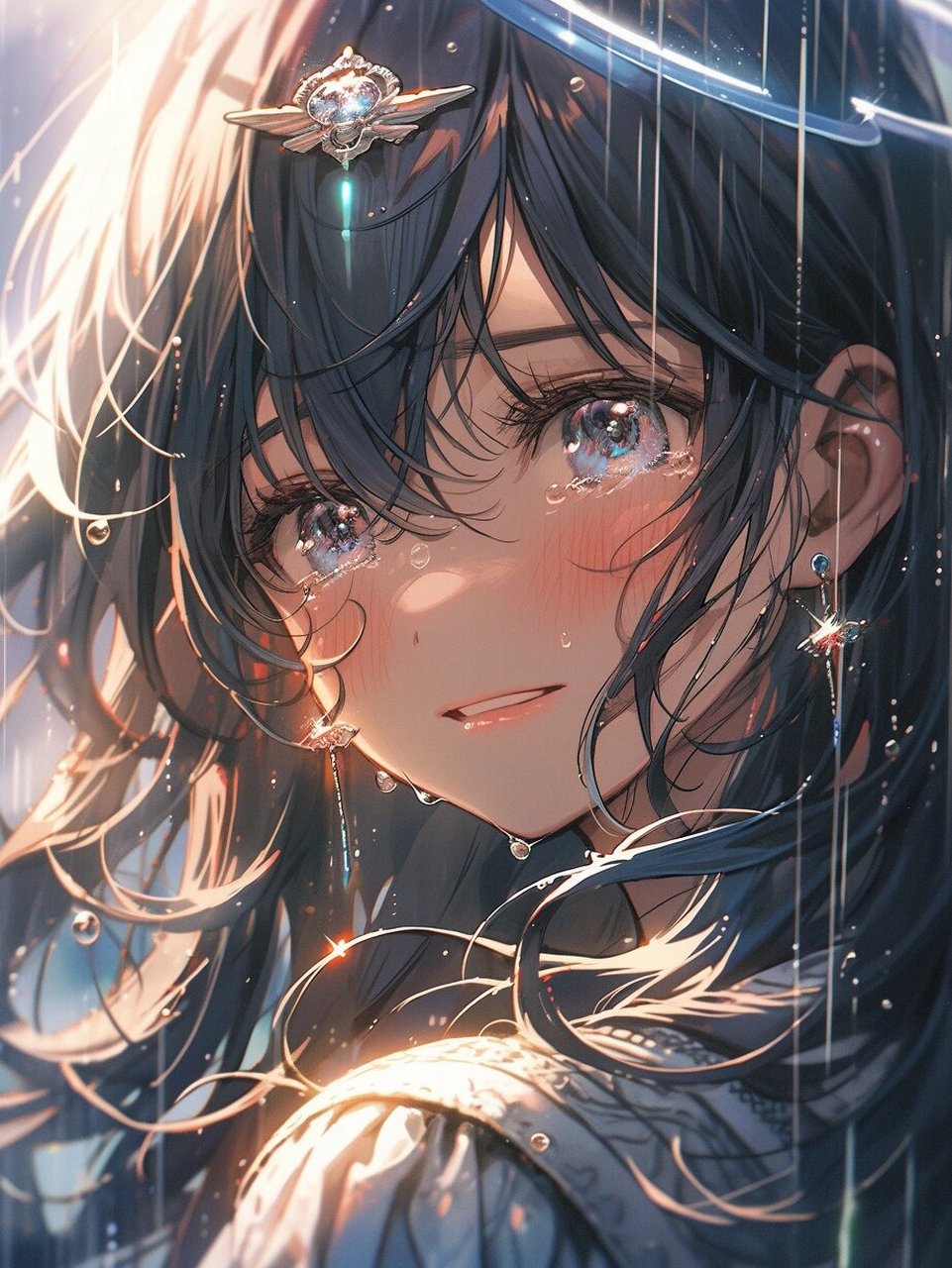 动漫女头|流泪的少女 98"这个季节好多人忘记了好多人,好多人代替了
