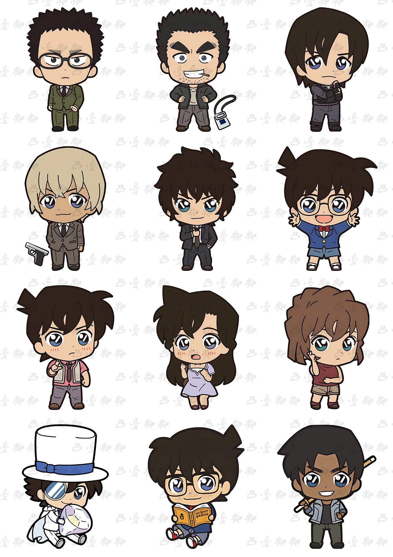 🌈名侦探柯南q版人物素材分享第④弹 🎉贴纸素材~手帐素材~高清