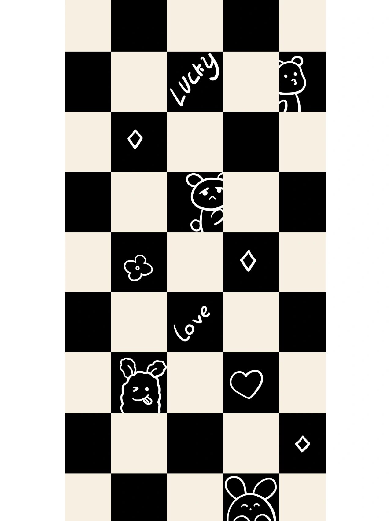 黑白棋盘格壁纸/手机壳