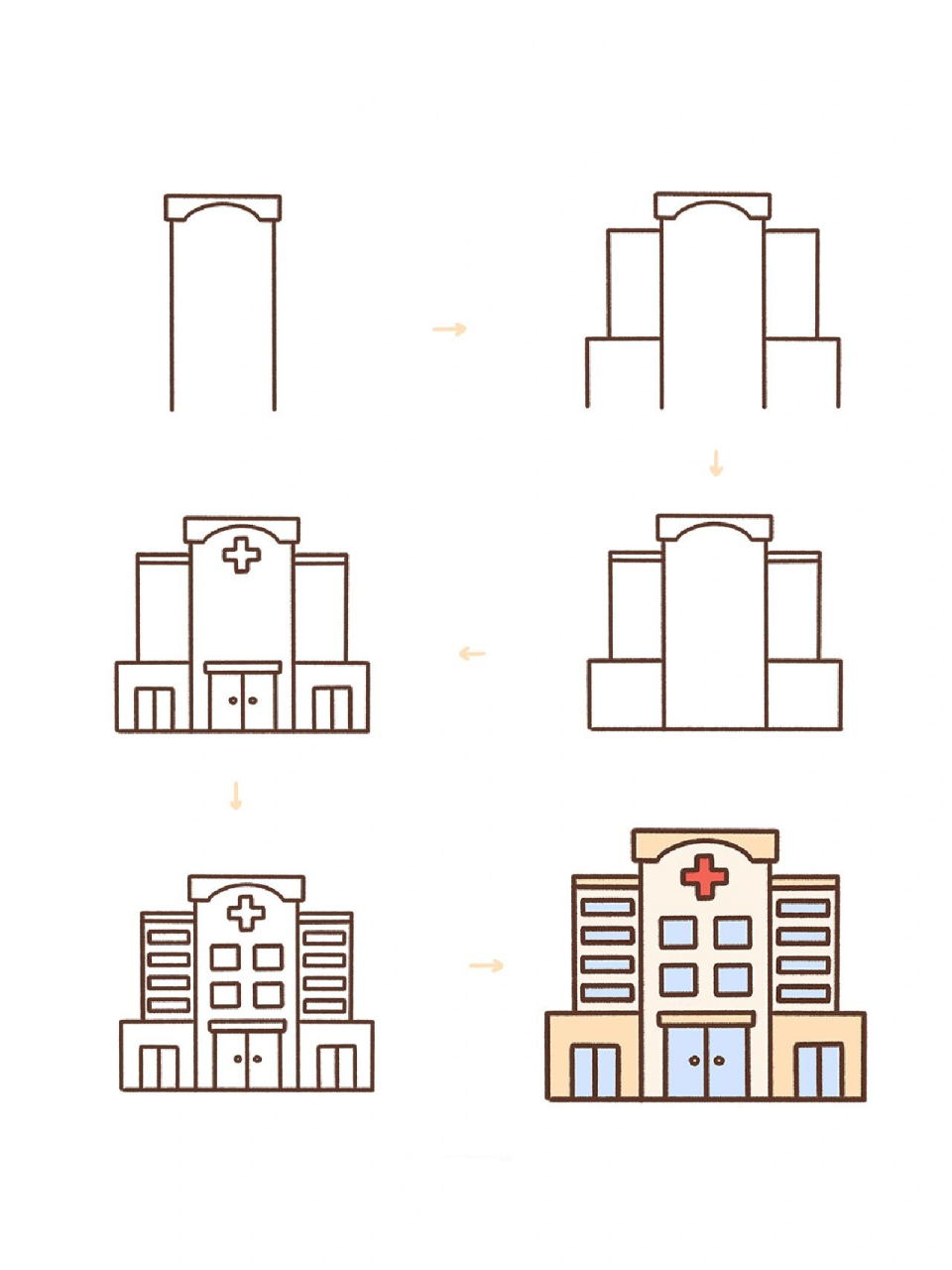 小贝简笔画-医院97