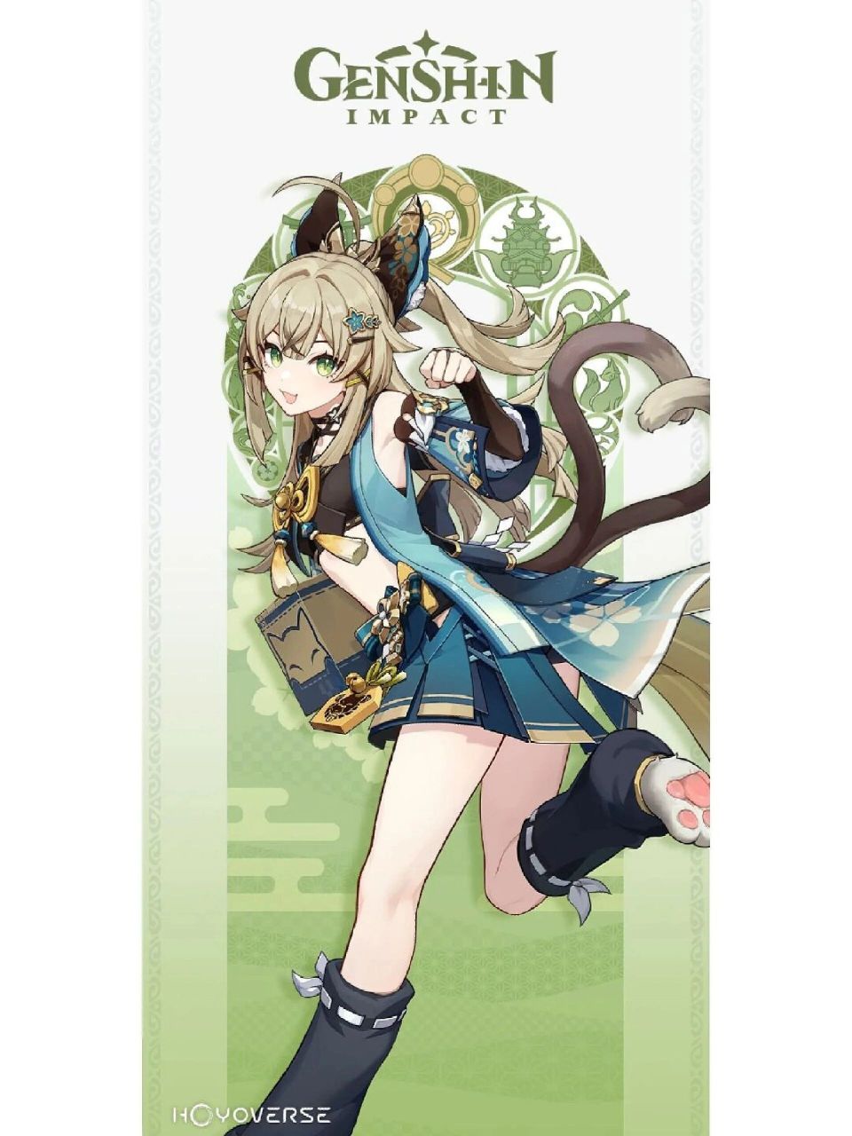 原神3.7新增-四星草猫立绘 爆料快快快快快快快快快!就说我快不快!