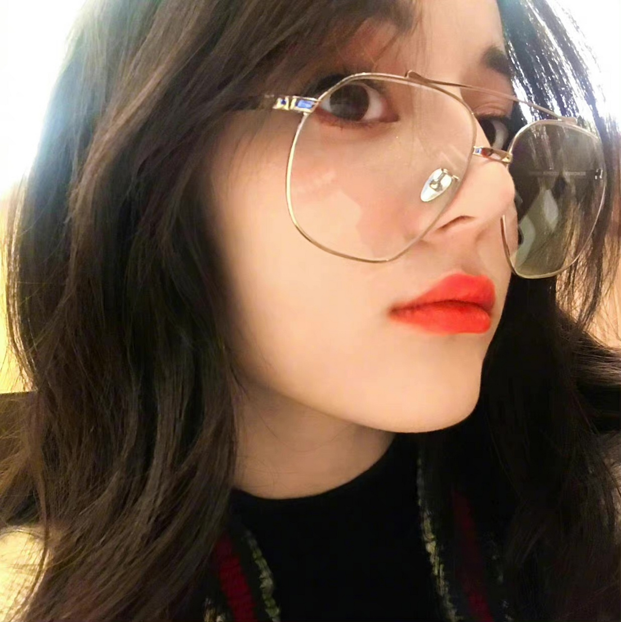 一些迪丽热巴的自拍