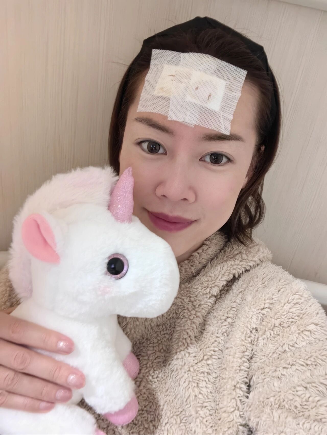 额骨骨瘤手术恢复中 希望不要复发了