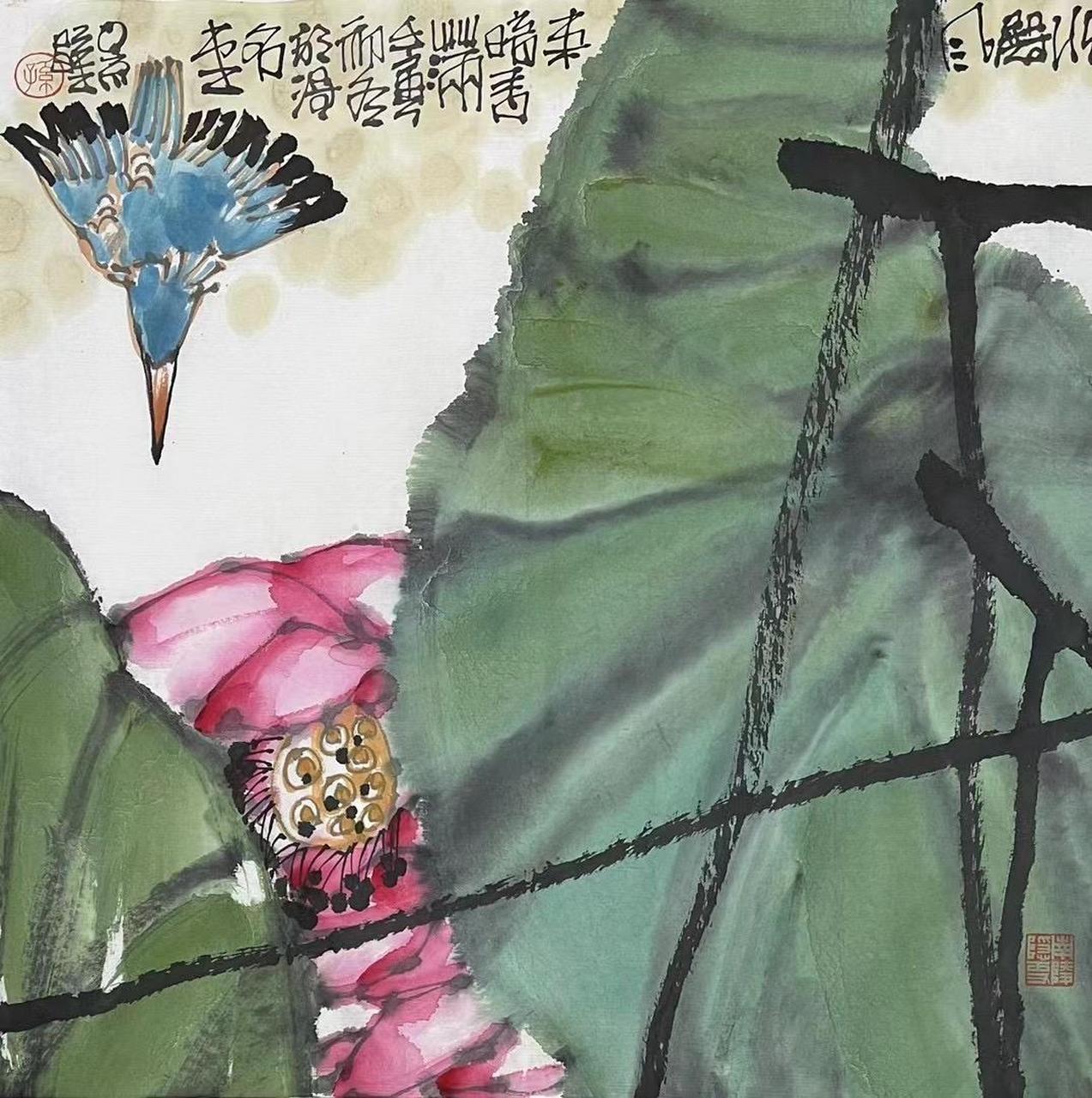 著名画家孙景隆花鸟画作品赏析.