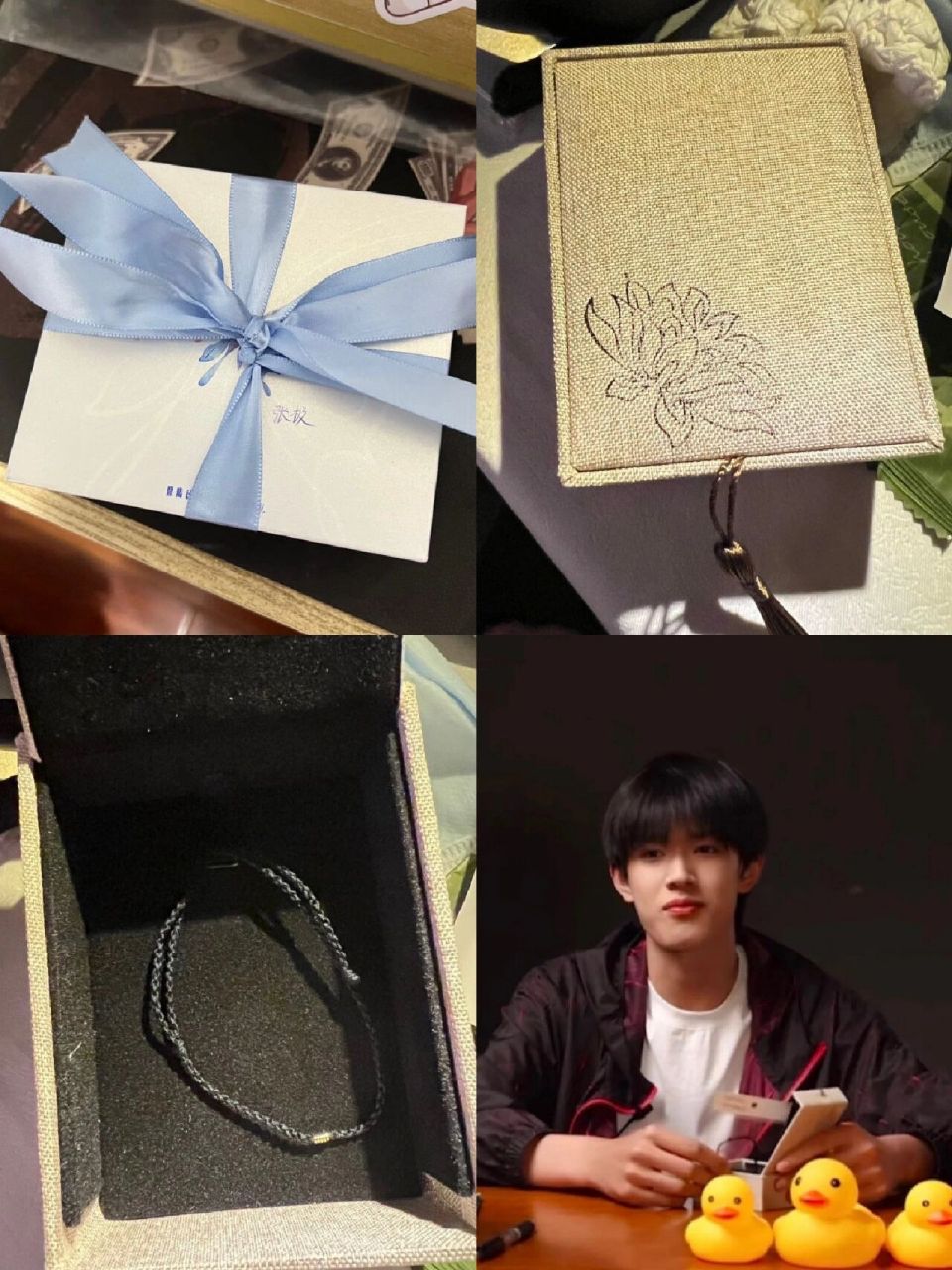 张极送给粉丝的礼物 同款转运珠,后面有照片