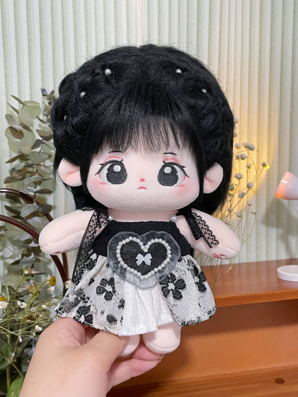 20cm棉花娃衣黑白拼色吊带公主裙图纸 图纸在倒数第二张 保存图纸可a4