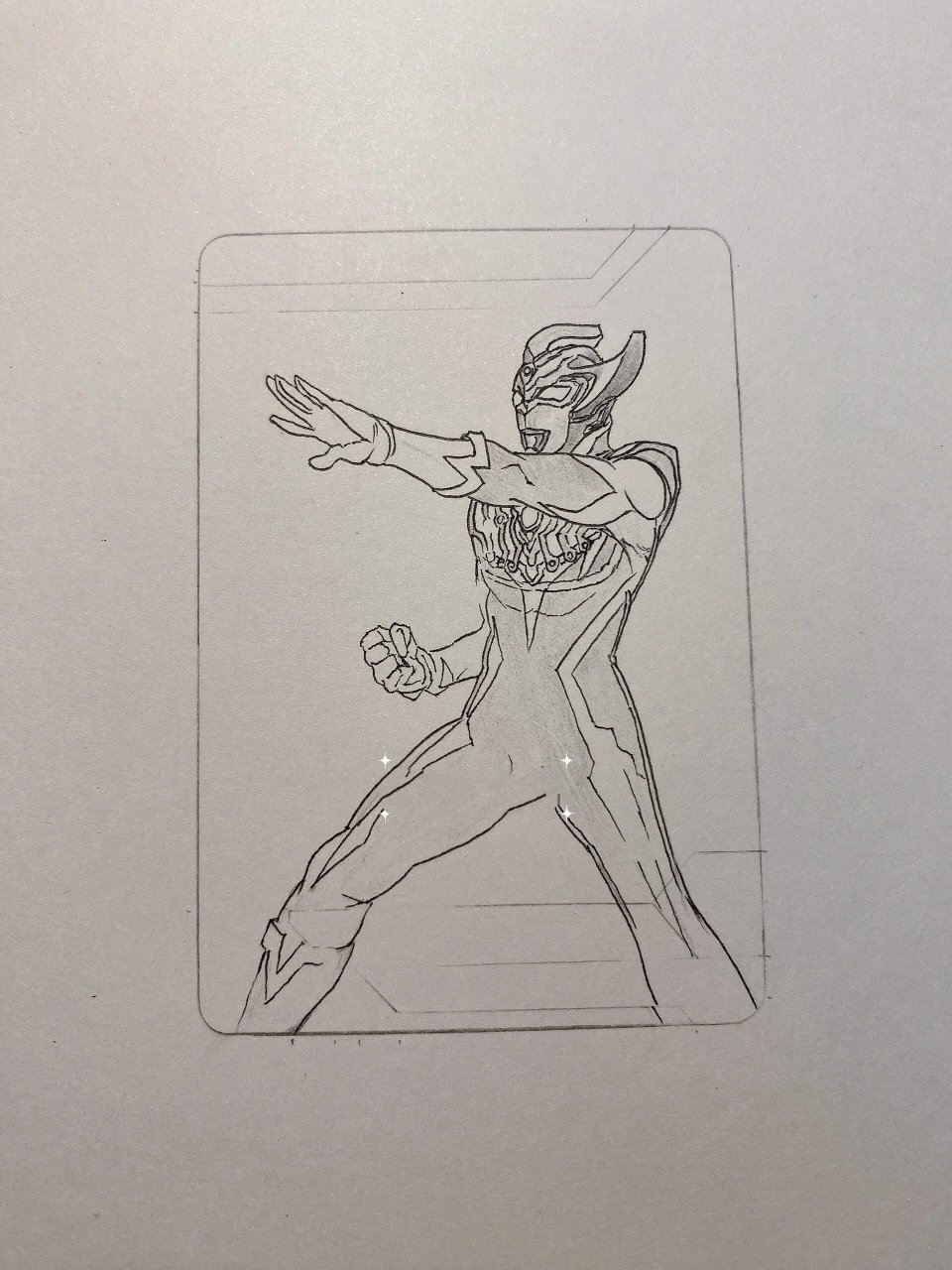 画一张泰迦奥特曼or卡,附上超详细绘制过程 附上泰迦奥特曼or卡的详细