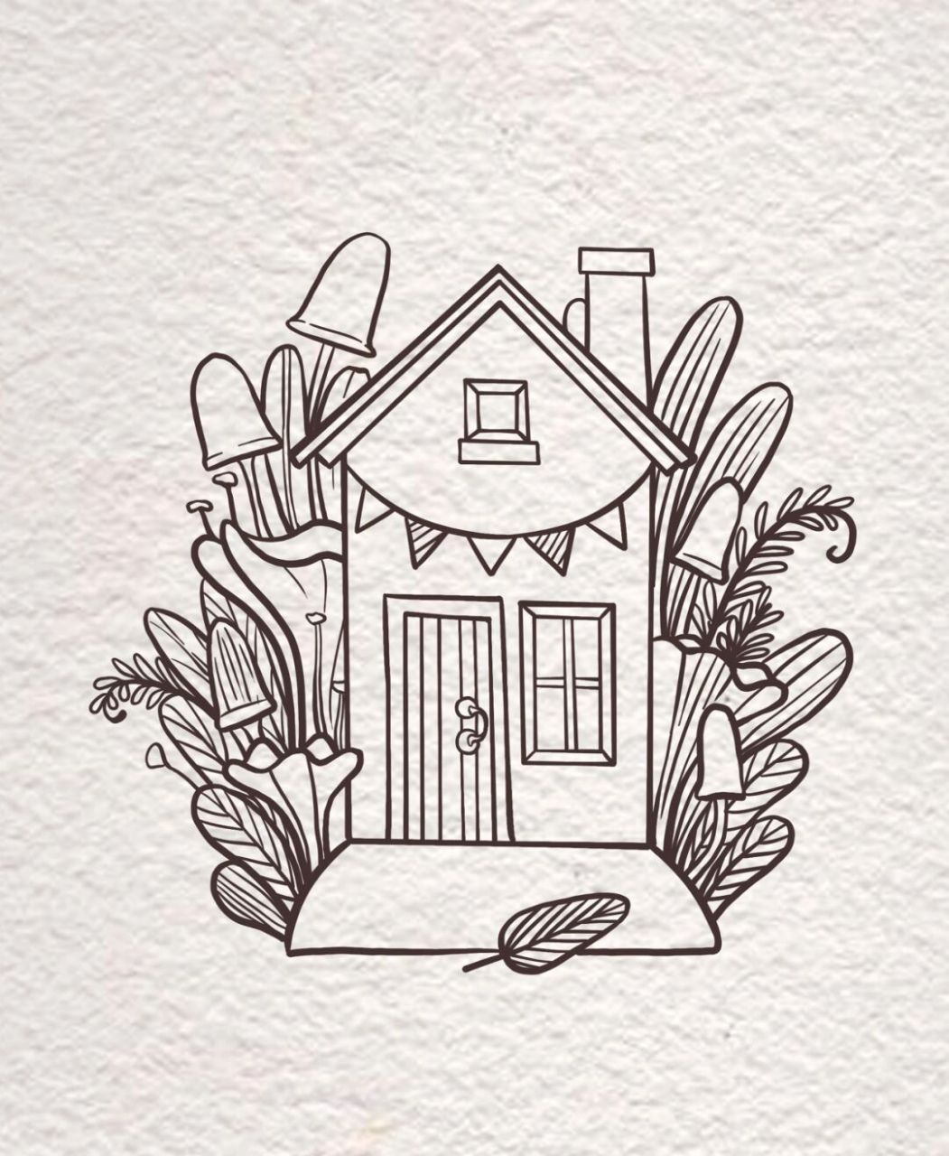 插画|小木屋第二弹 周末挑战一下有难度的小房叽,但我还是觉得比人物