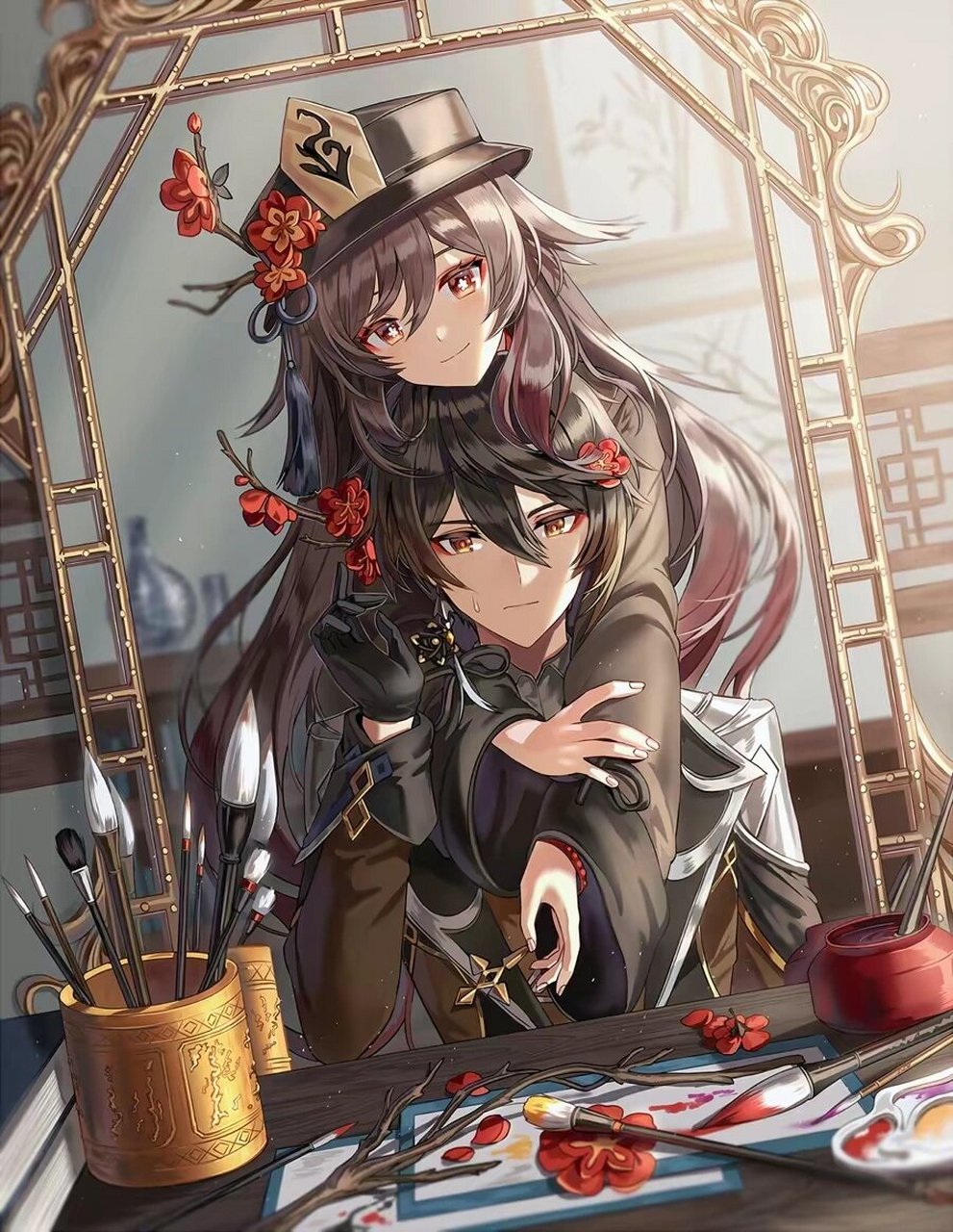 原神非官配cp图 韩国画师:silence girl(非常热衷于画cp图,切勿转载