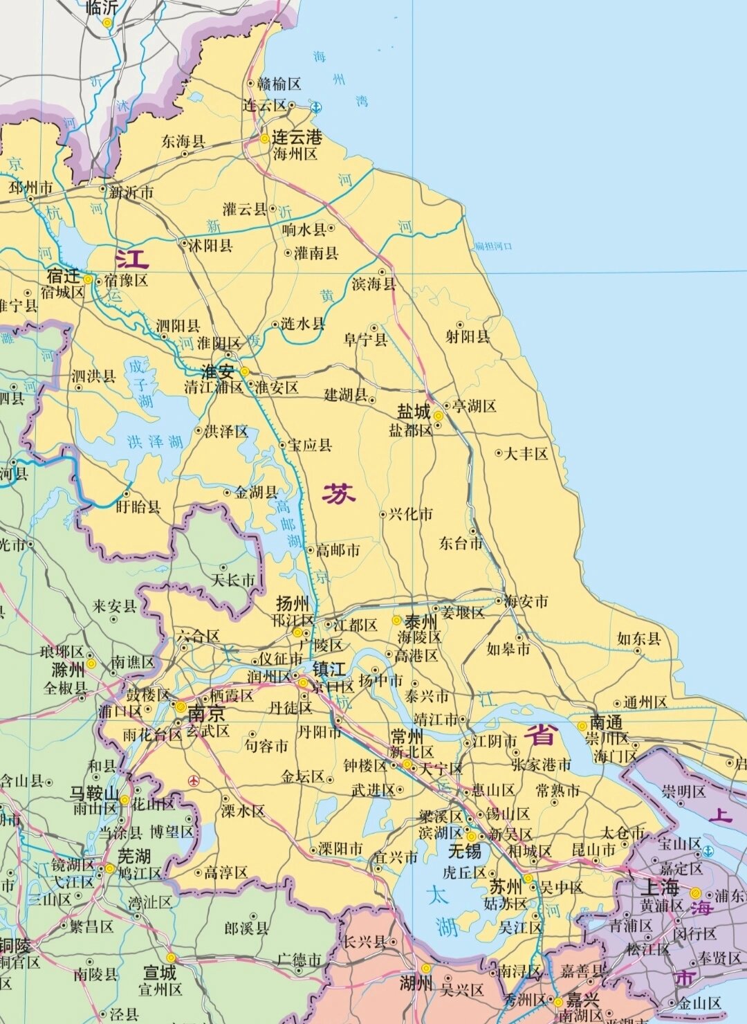 长江三角洲区域图