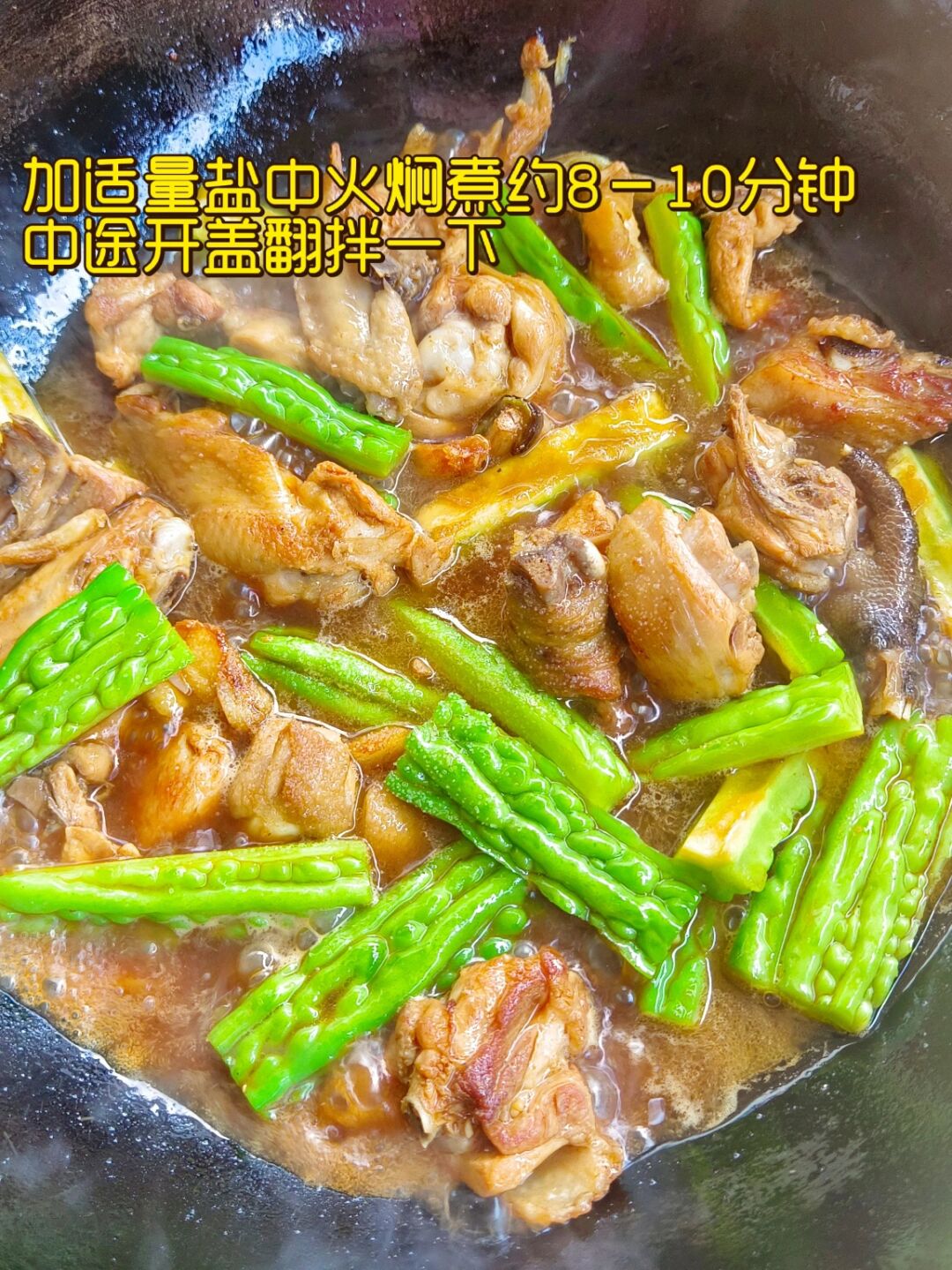 苦瓜焖鸡这样做实在太香太好吃了 鸭肉炒苦瓜吃厌了,试试这道《苦瓜