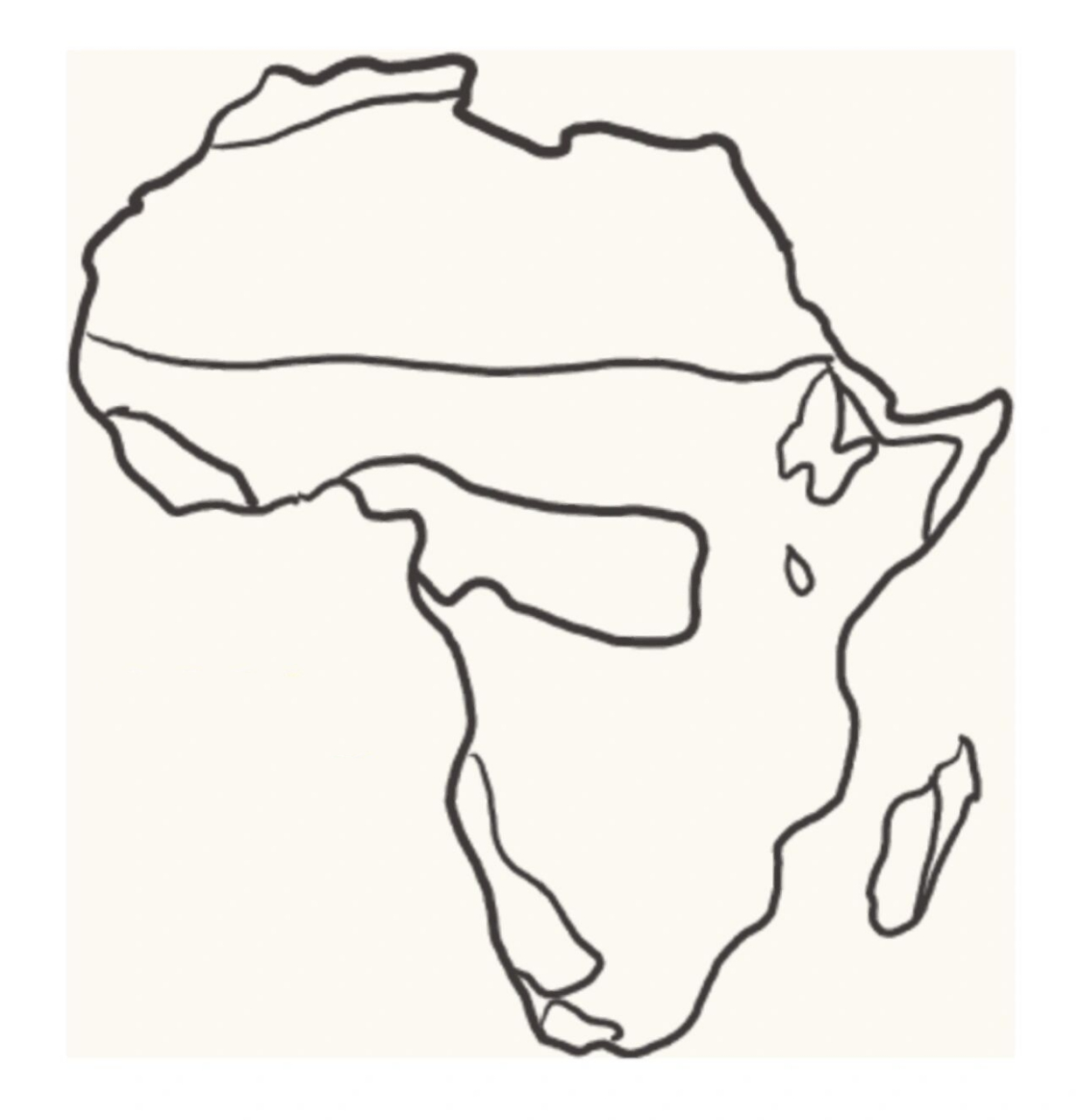 非洲简笔画地形图片