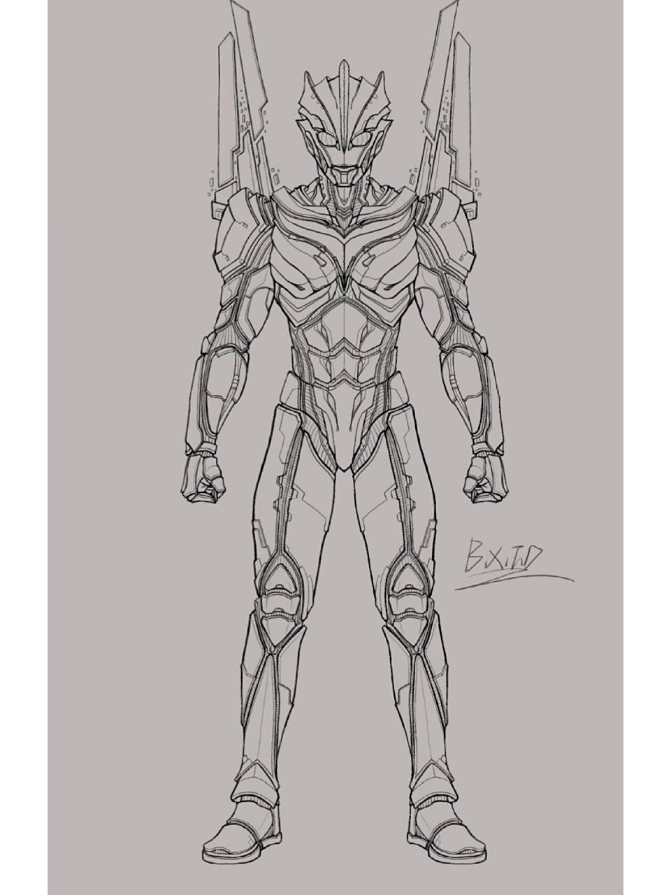 d】诺亚奥特曼线稿第一版 个人风格,会出实体
