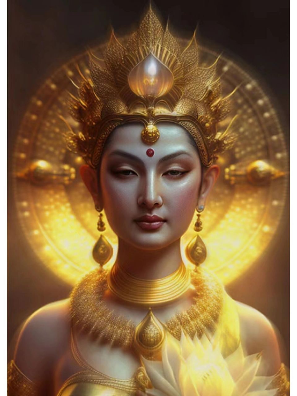 金光菩萨 #自带滤镜##图文模板# #唯美意境# #传奇# #插画# #原创插画