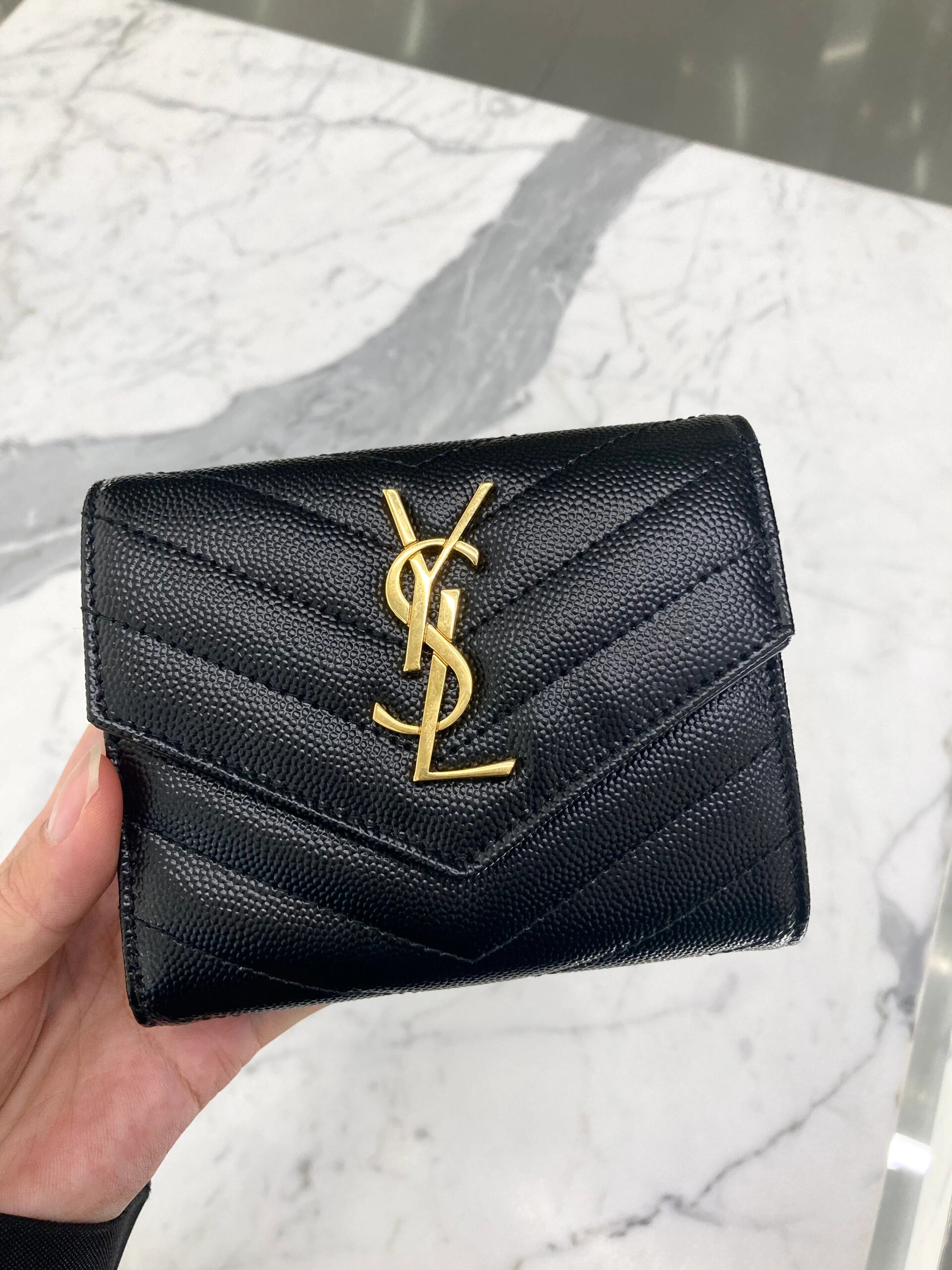 saint laurent 三折钱包