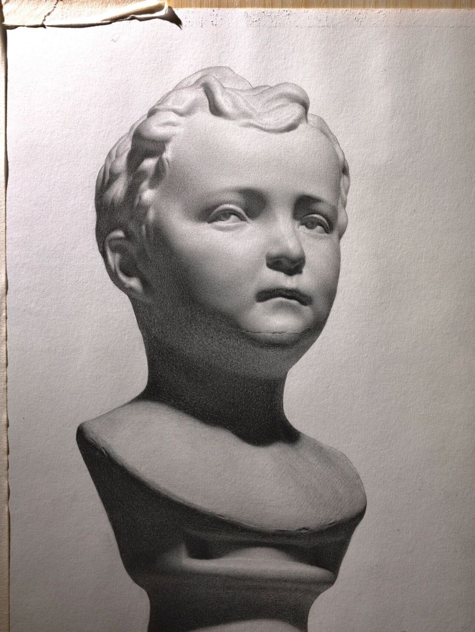 带学生体验一把百年前法国学院派素描技法 在学员画面基础上修改演示