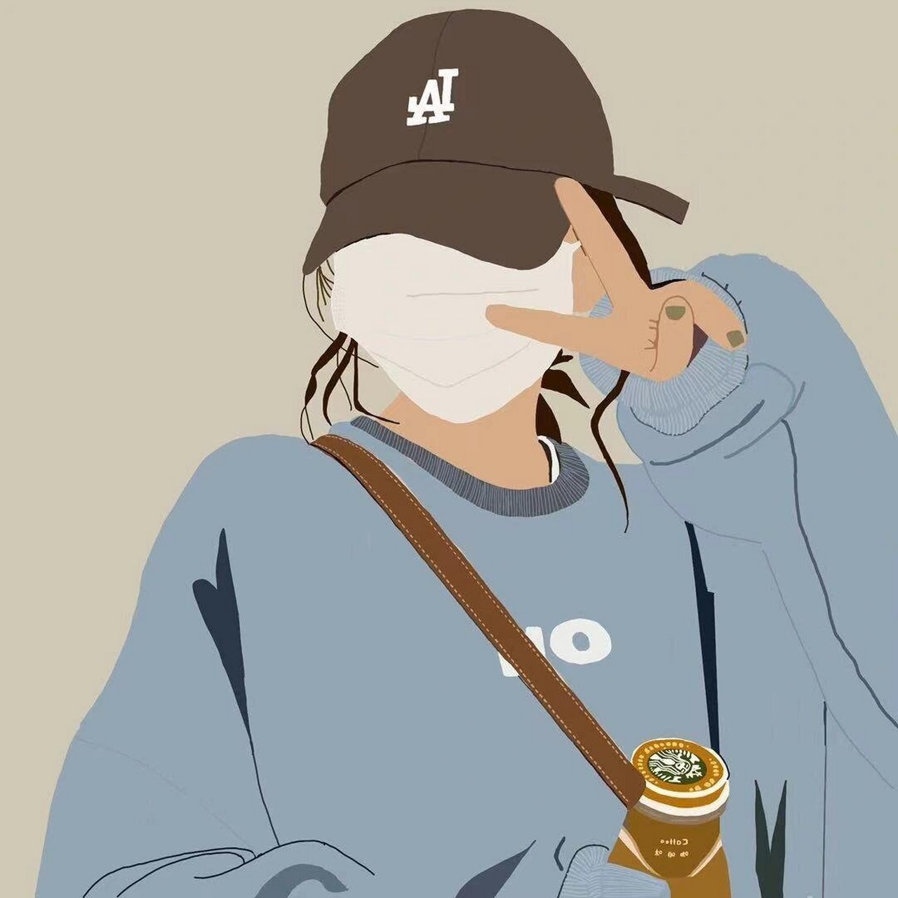 手绘女生头像合集|每日插画|简约风 一位很喜欢的作家——三毛 有人说