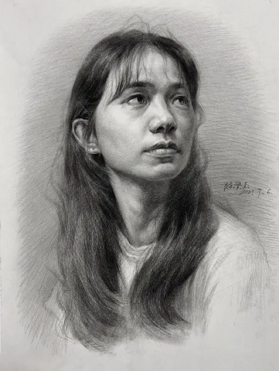 陈赞杰老师素描头像作品欣赏～ 陈赞杰老师简介 毕业于天津美术学院